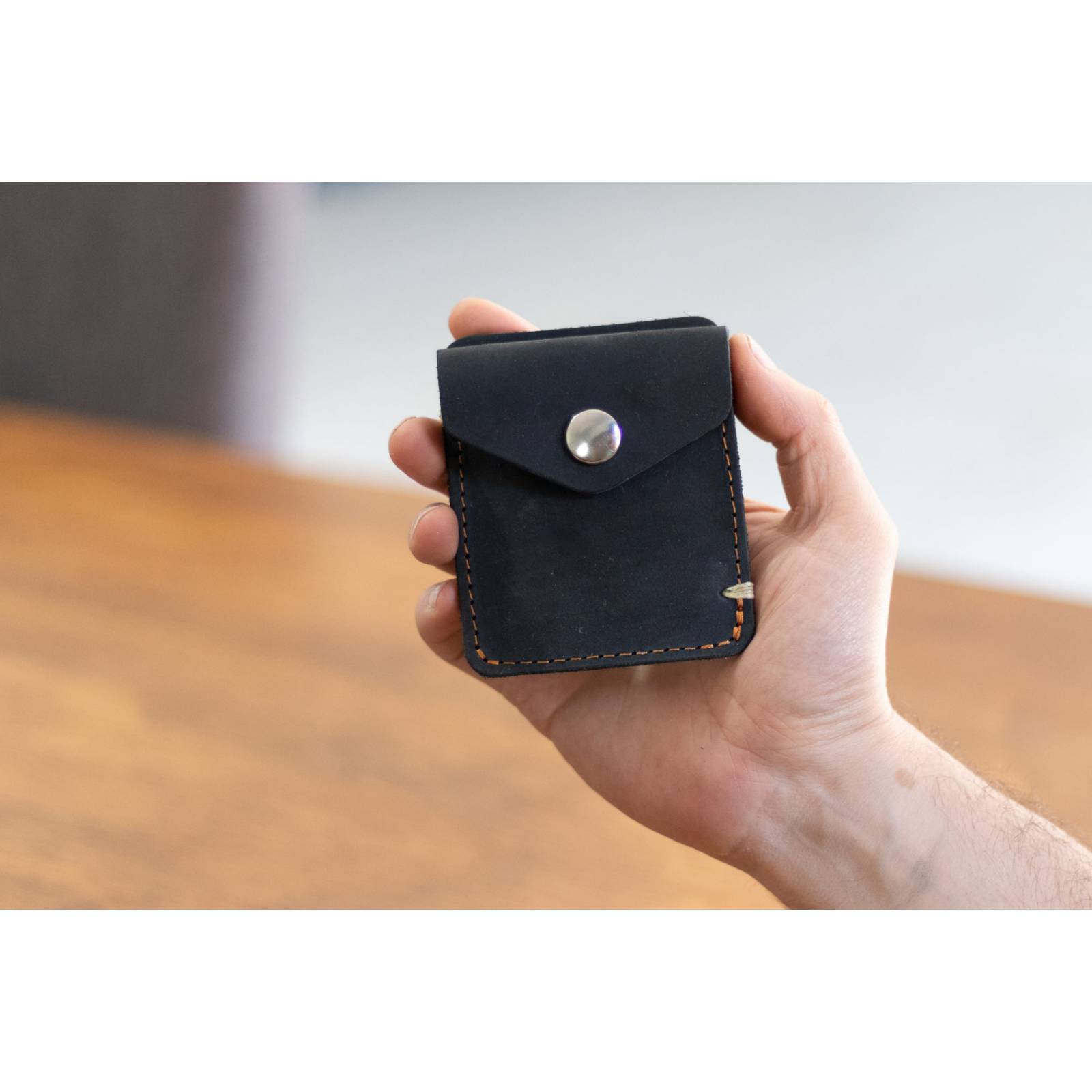 Monedero Mod. 02 Negro Homo Sapiens 100% piel