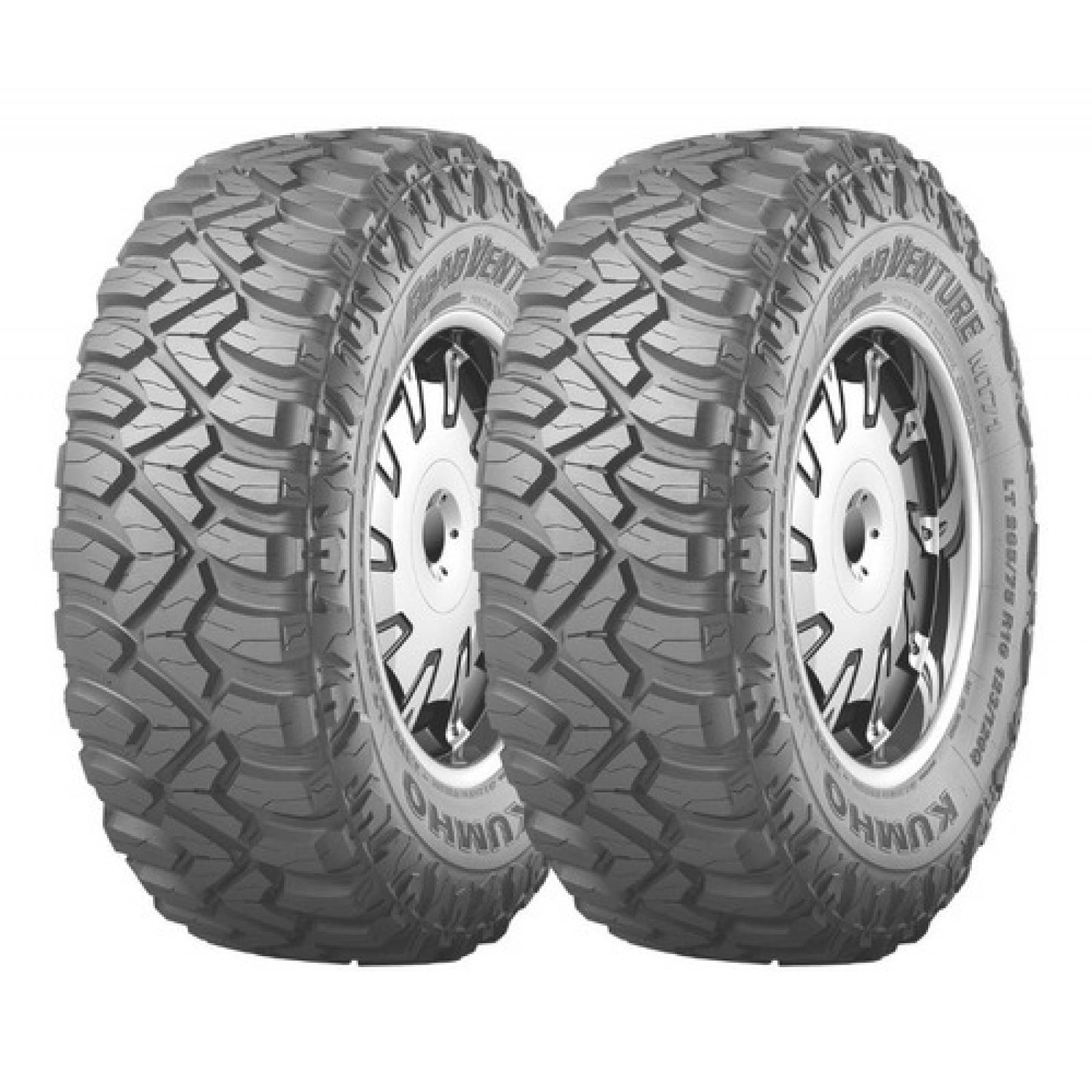 Paquete De 2 Llantas 33x12 5r20 Kumho Road Venture Mt71 119q