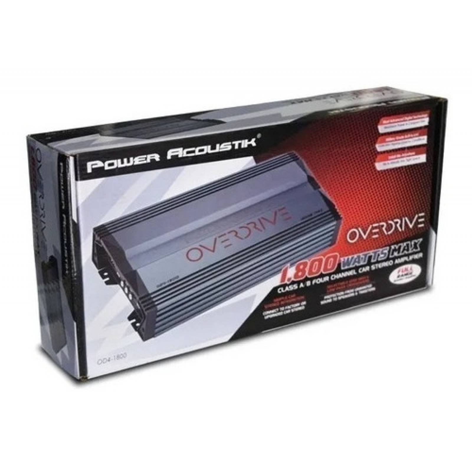 Amplificador De 4 Canales Power Acoustik Od4 1800 Clase Ab