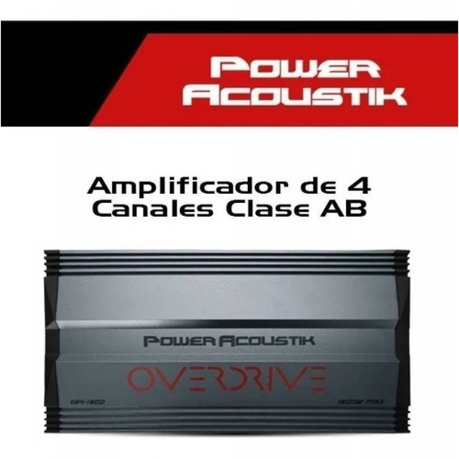 Amplificador De 4 Canales Power Acoustik Od4 1800 Clase Ab