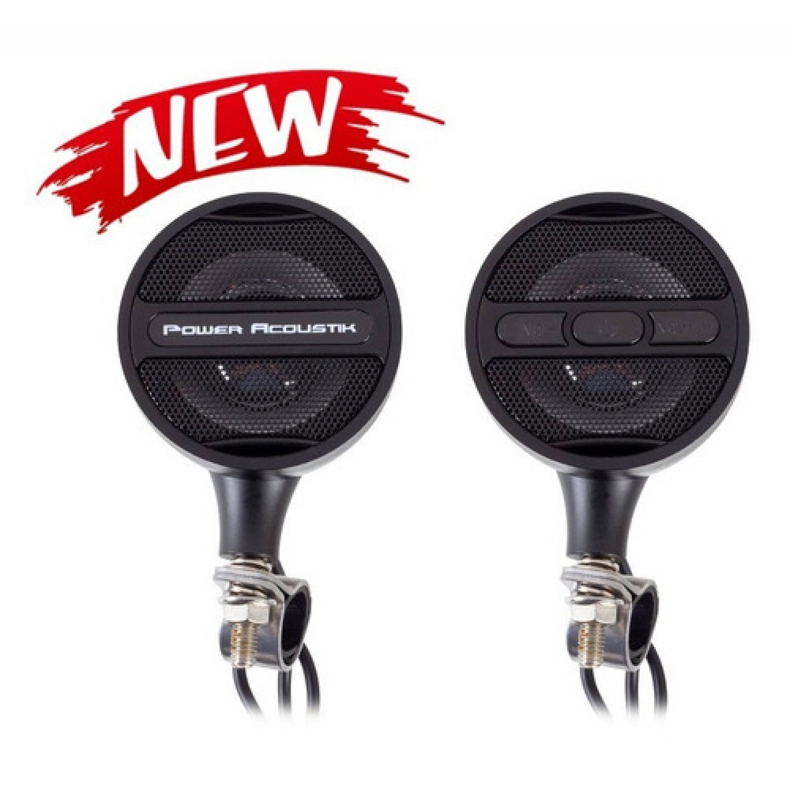 Par Bocinas Power Acoustik Moto Amplifi Bluetooth Atv 3 Vias