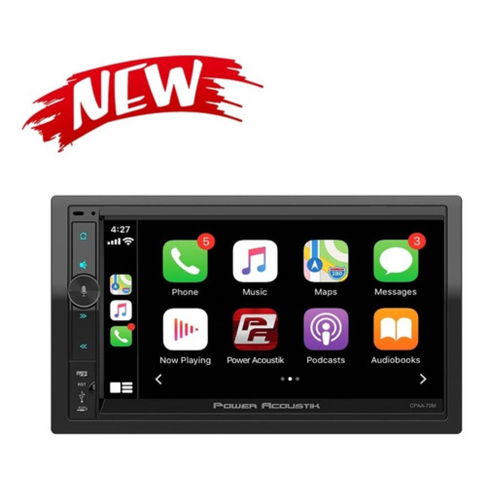 Pantalla Doble Din 7puLG Power Acoustik Cpaa 70m Carplay Bt 