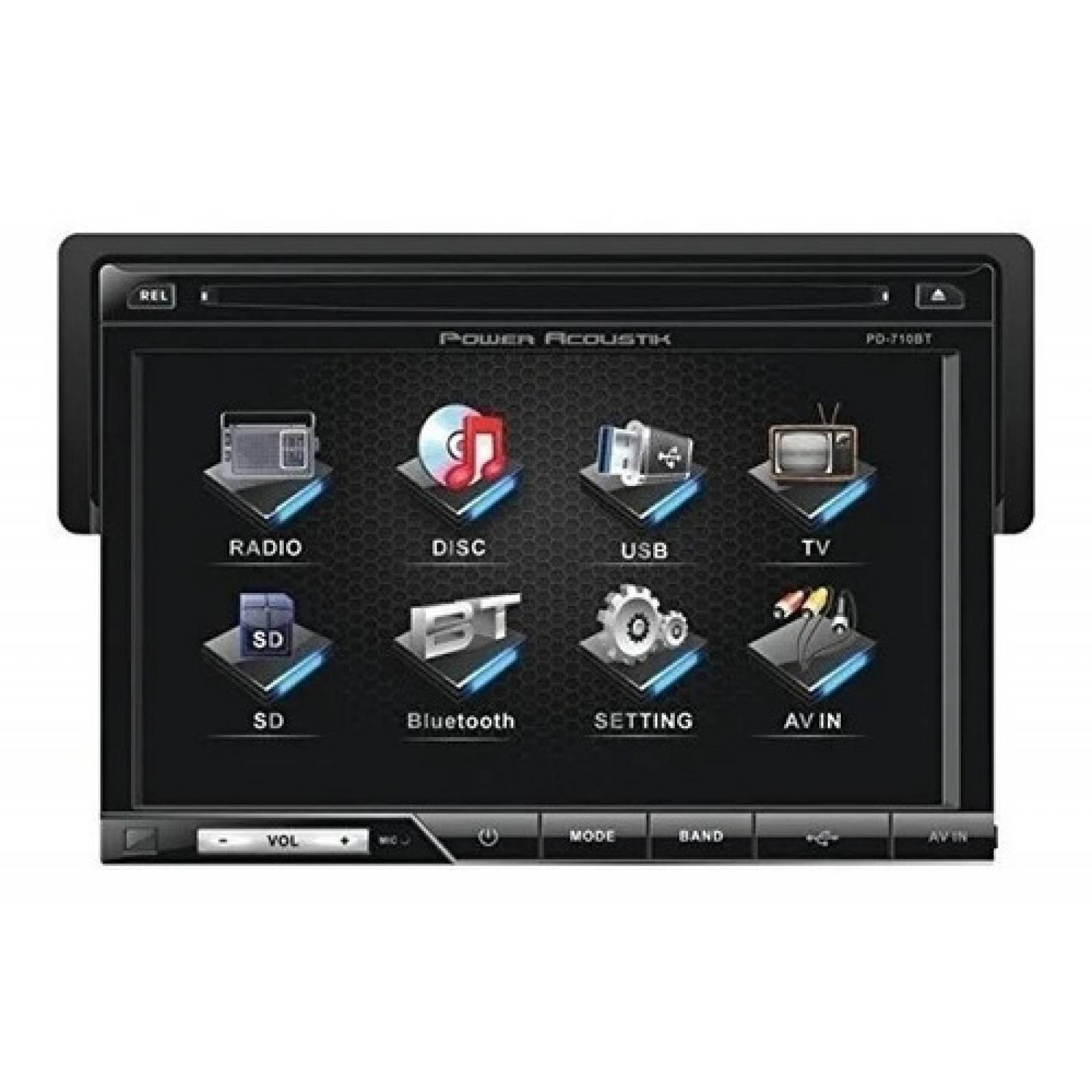 Power Acoustik Pd 710b Din Simple Multimedia Fuente Con Bt