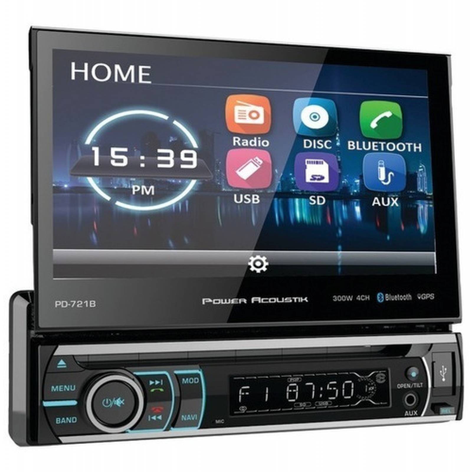 Power Acoustik Pd 721b   Receptor De Dvd De Pantalla Táctil 