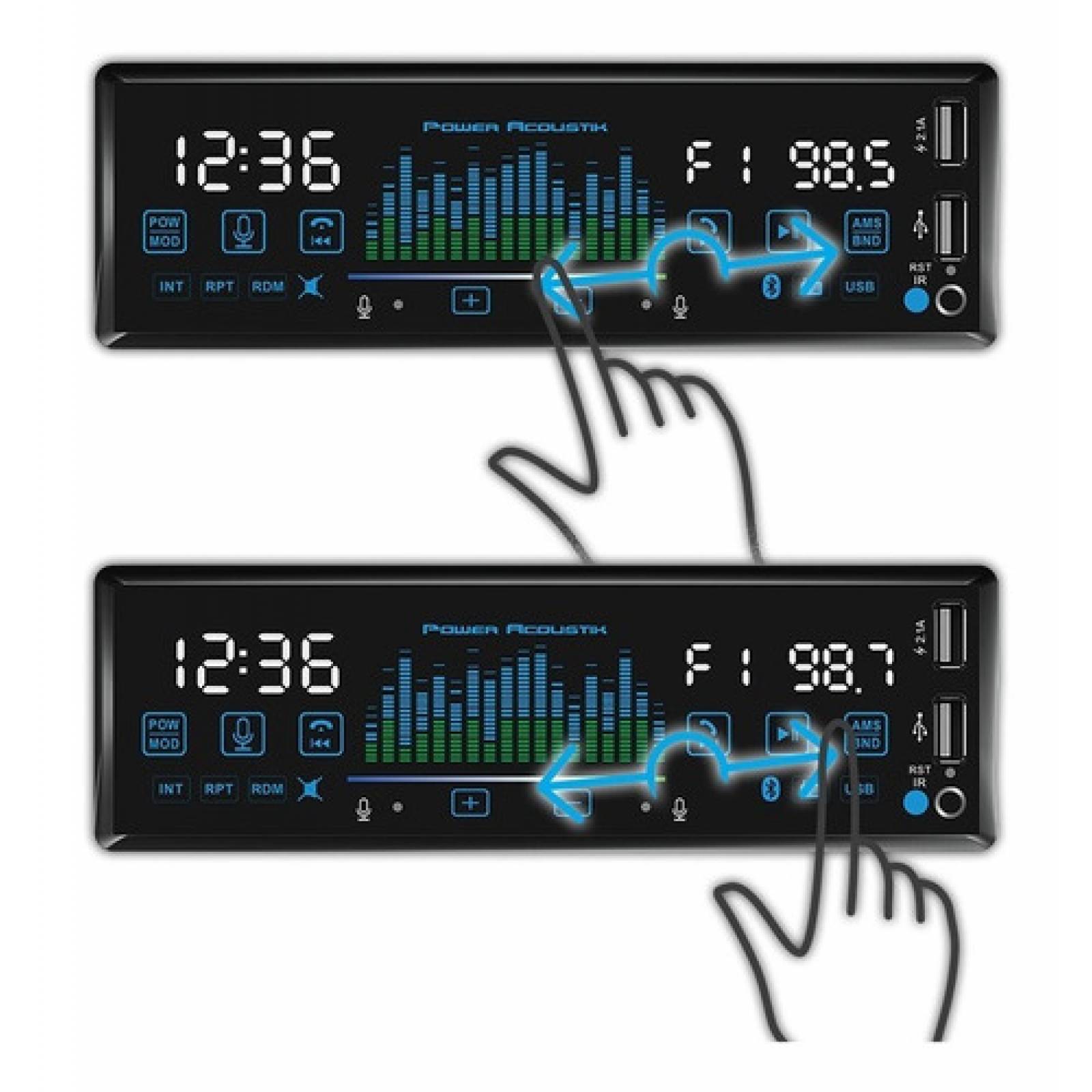 Autoestereo Power Acoustik Pl60mb Sb Bt Touch