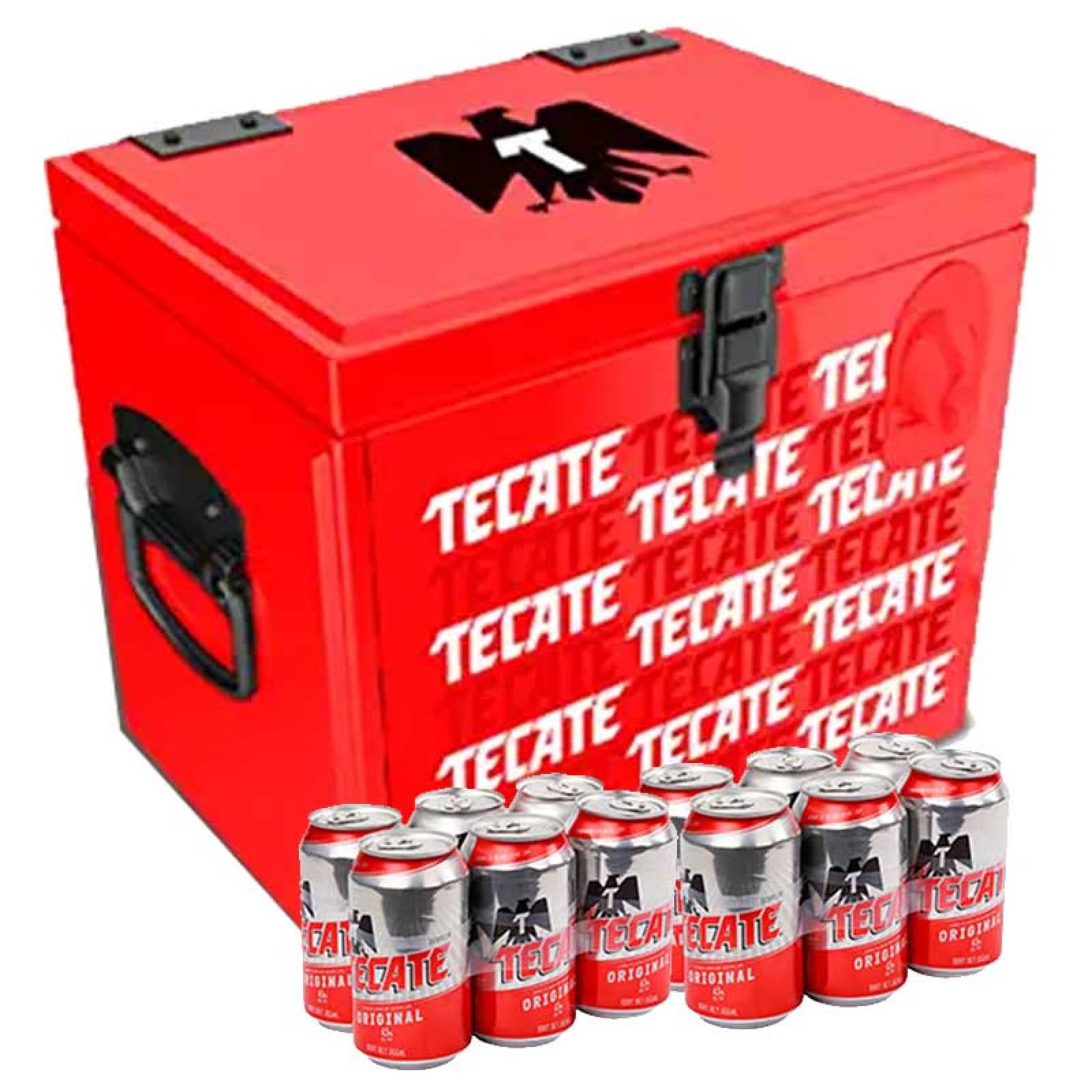 Cooler Metálico 15 lts Mas 12 cervezas 355ml Tecate T15 3 - Atipico