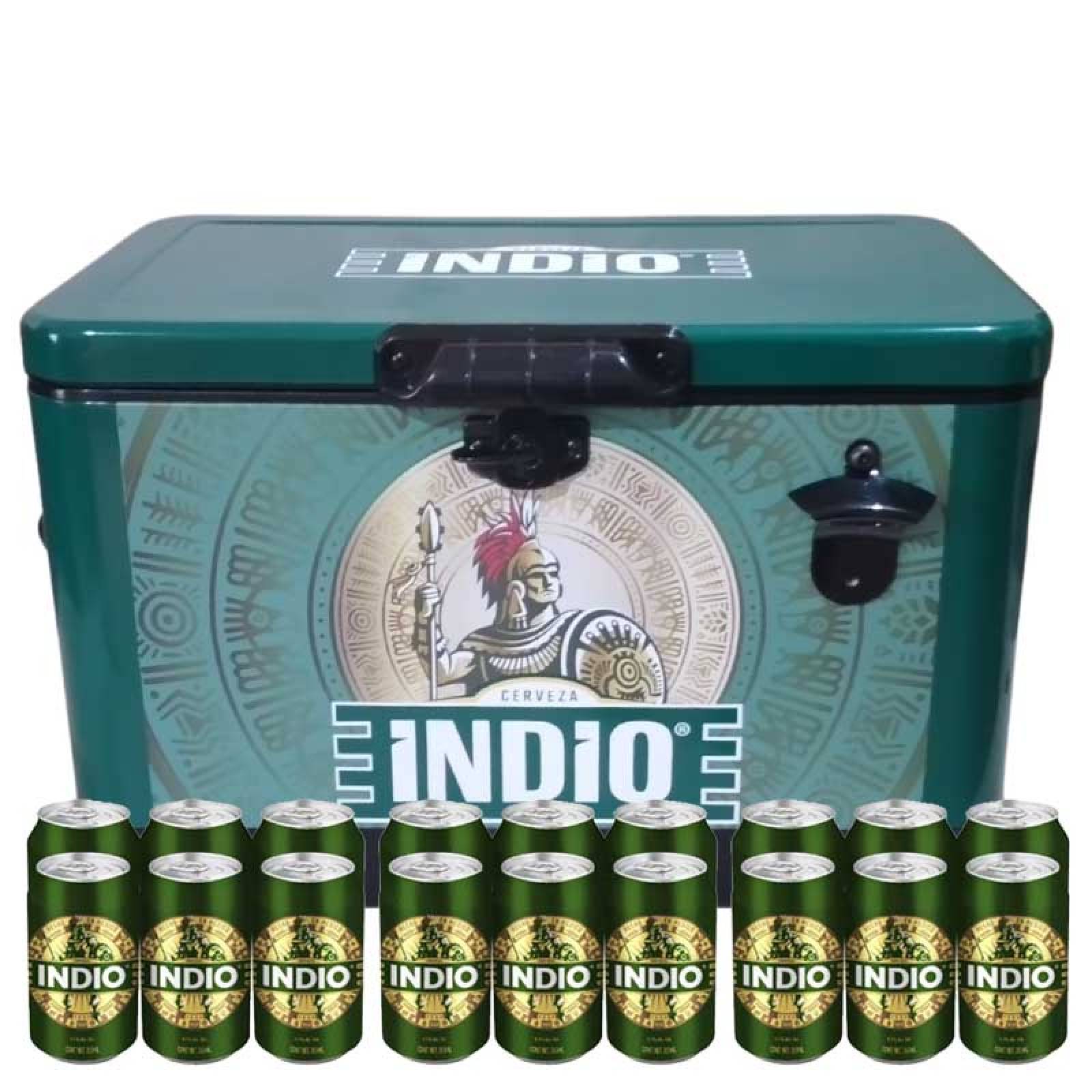 Cooler Metálico 30 lts Mas 18 cervezas 355ml Indio I30 1 - Atipico