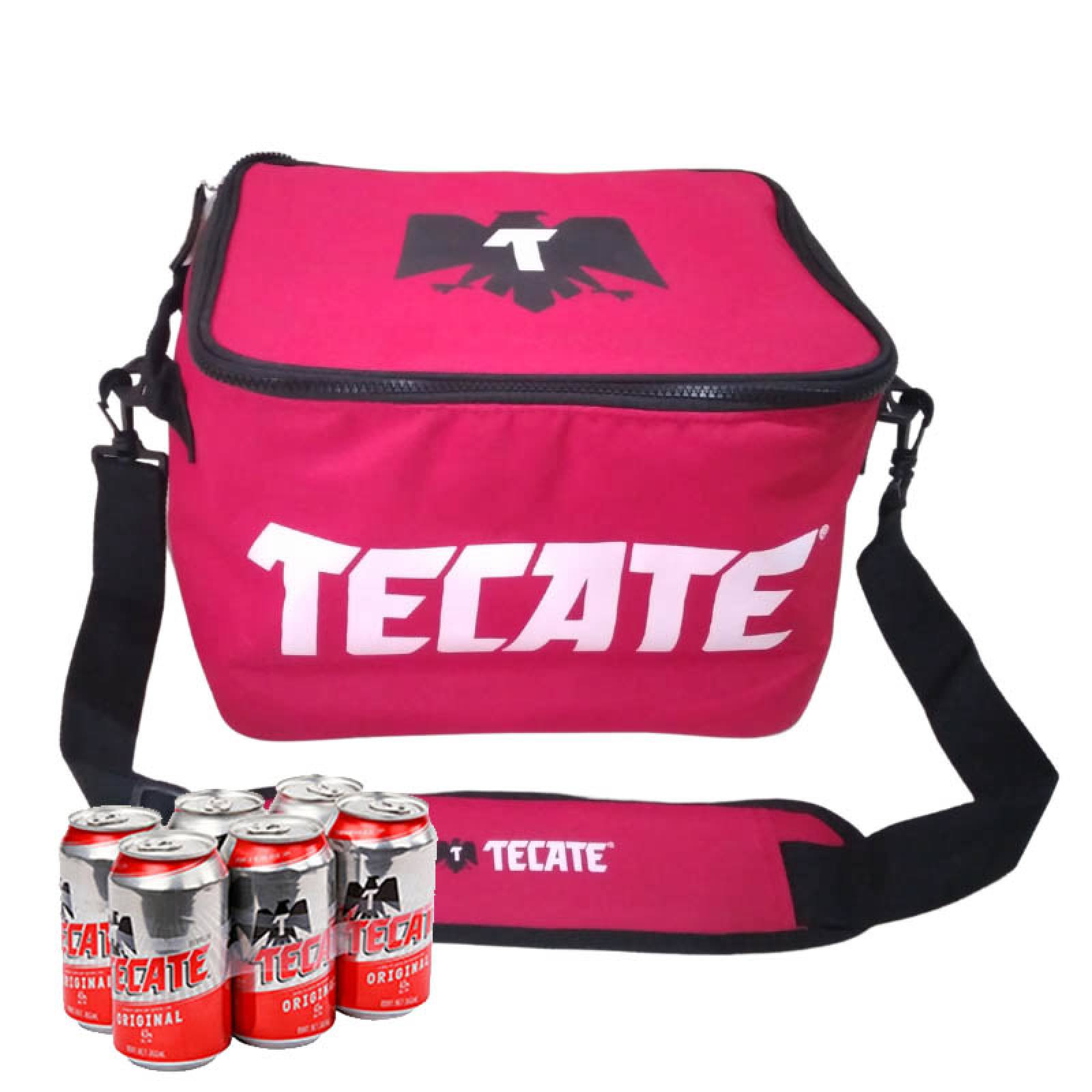 Soft Cooler Rectangular Mas 6 cervezas 355ml Tecate - Atipico