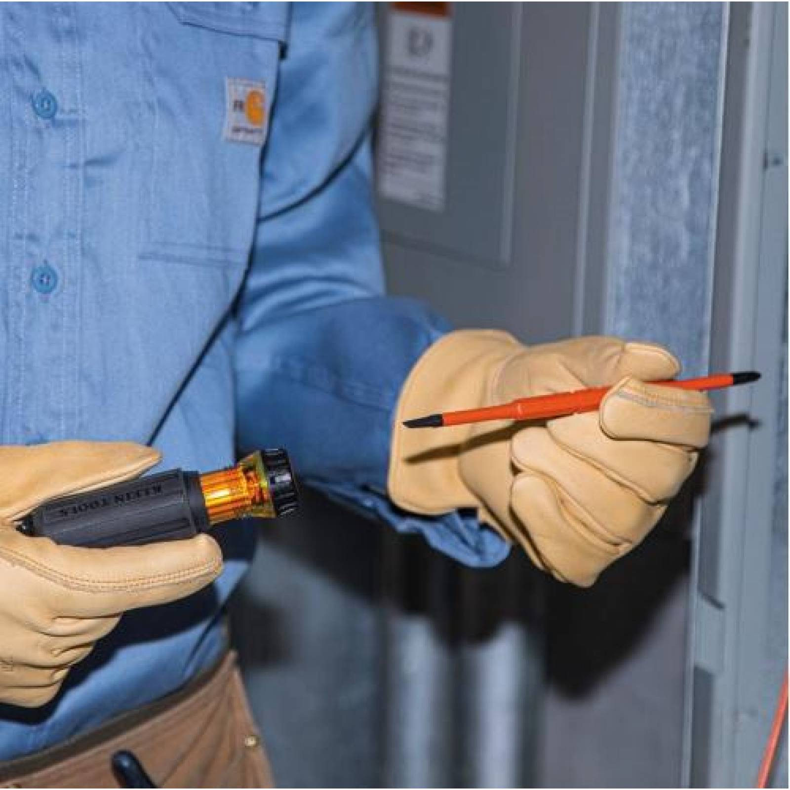 Klein Tools 32288 Juego de desarmadores intercambiables con aislamiento 8 en 1 