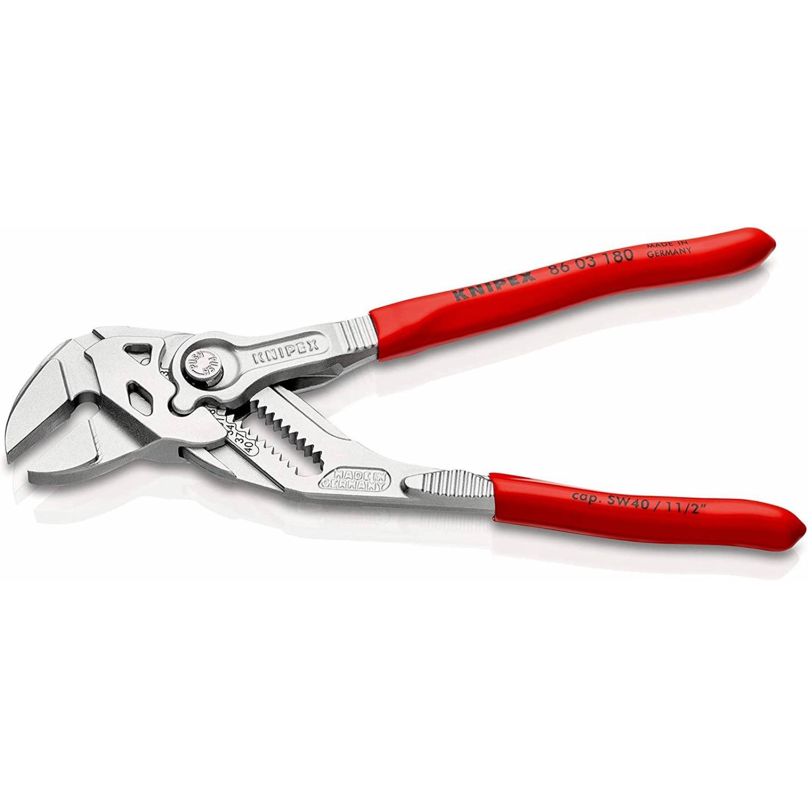 Knipex 86 03 180 SB PINZAS MECANICAS MULTITAMAÑO 1 TON DE PRESION 