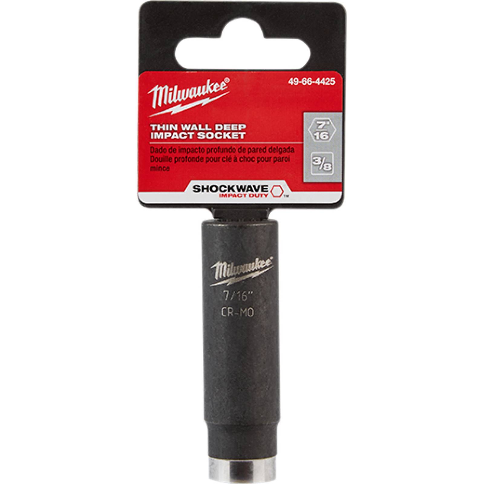 Dado de impacto 7/16pulg MILWAUKEE 49-66-4425 socket 3/8