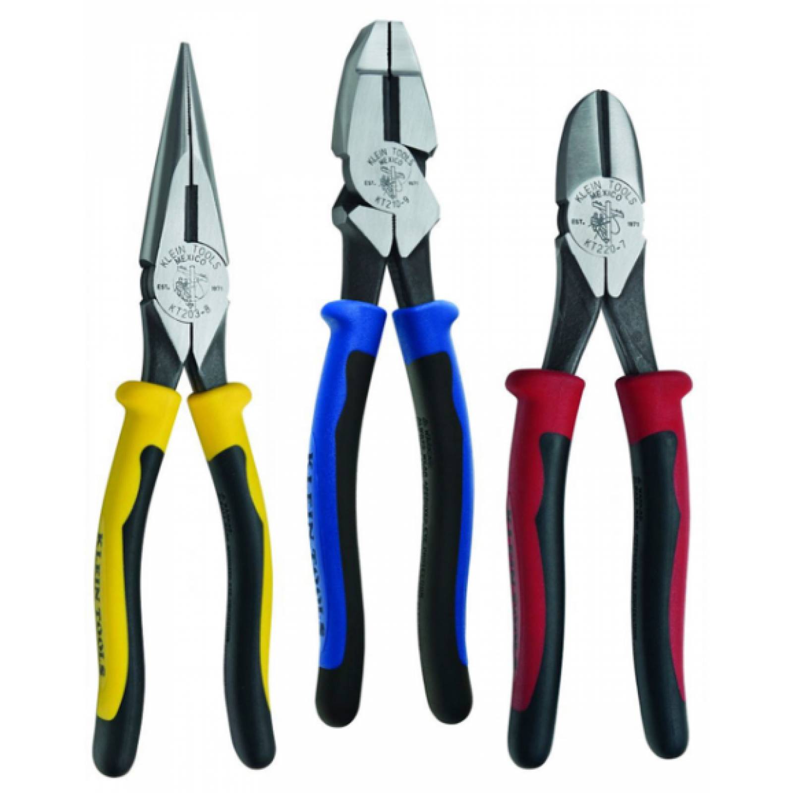 KLEIN TOOLS KTM0005 SET PRO DE 3 PINZAS PARA ELECTRICISTA 