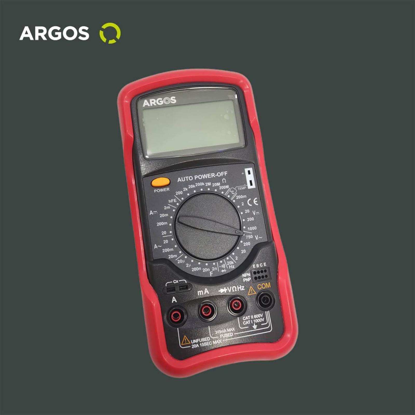 ARGOS 8850910 MULTÍMETRO DIGITAL CON TERMOPAR PROFESIONAL 