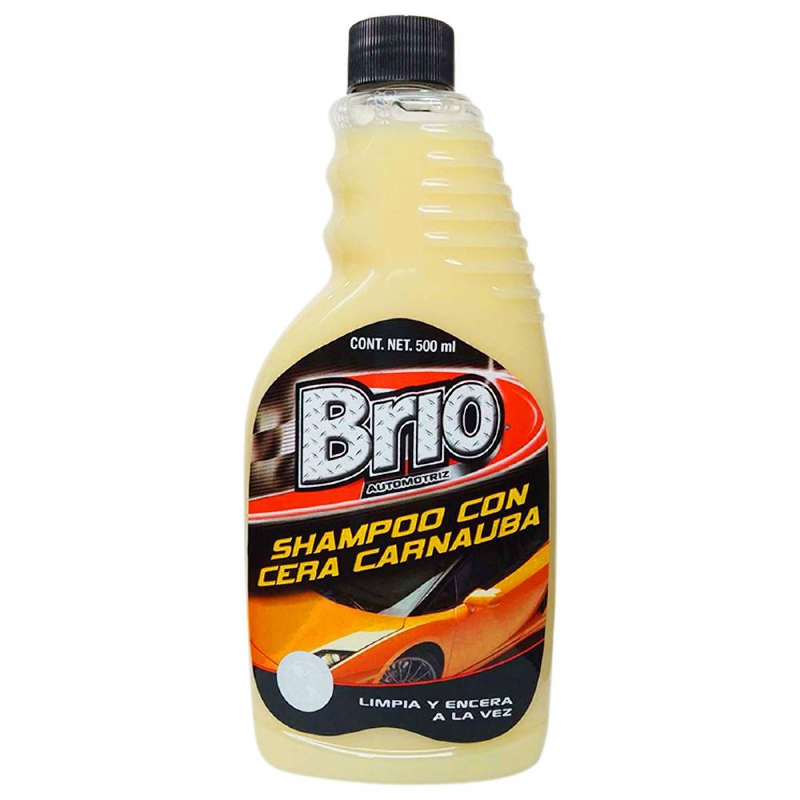 Brio Shampoo Automotriz Con Cera Carnauba 500Ml 