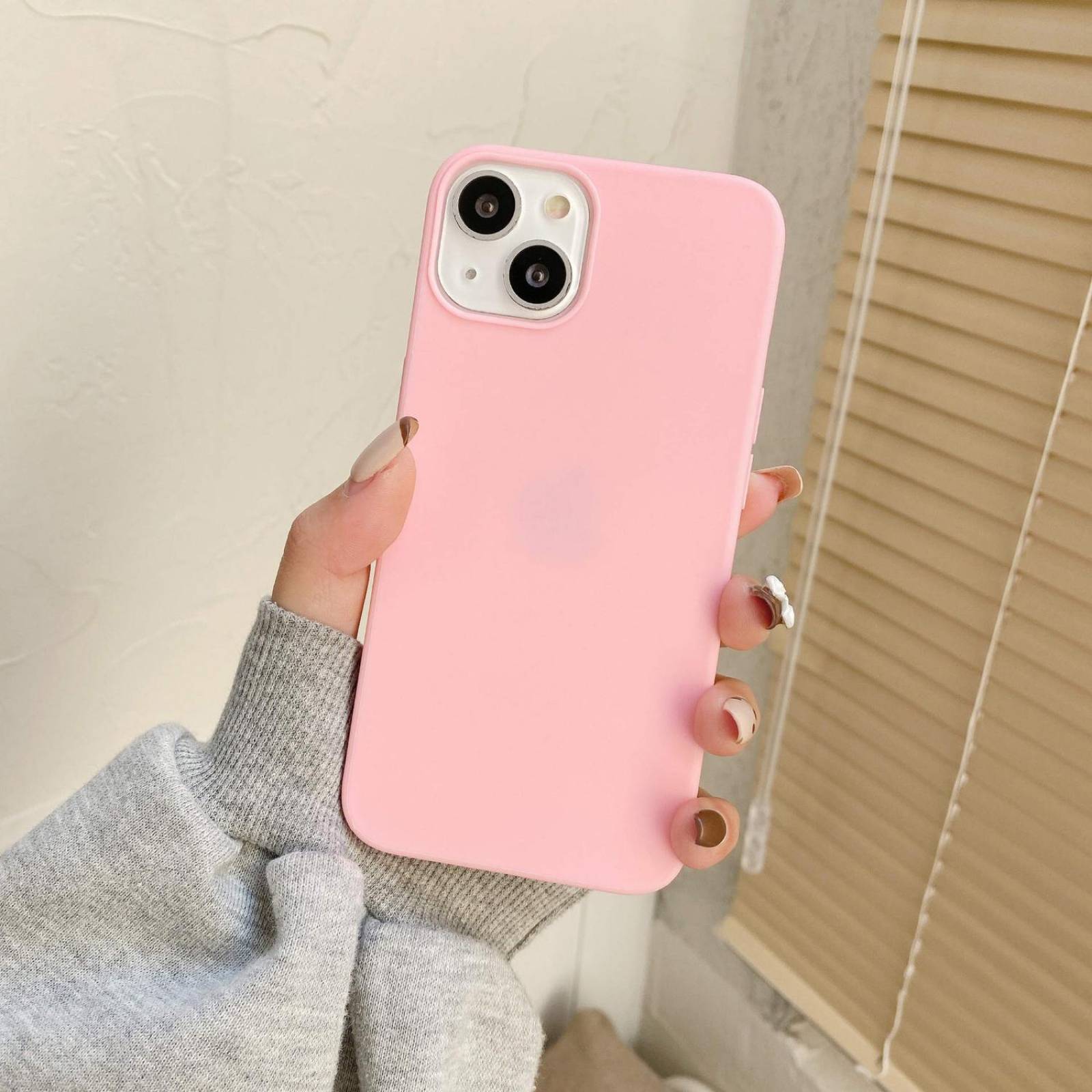 Funda de silicón para celular Iphone accesorios de moda Rosa Iphone 13 Pro