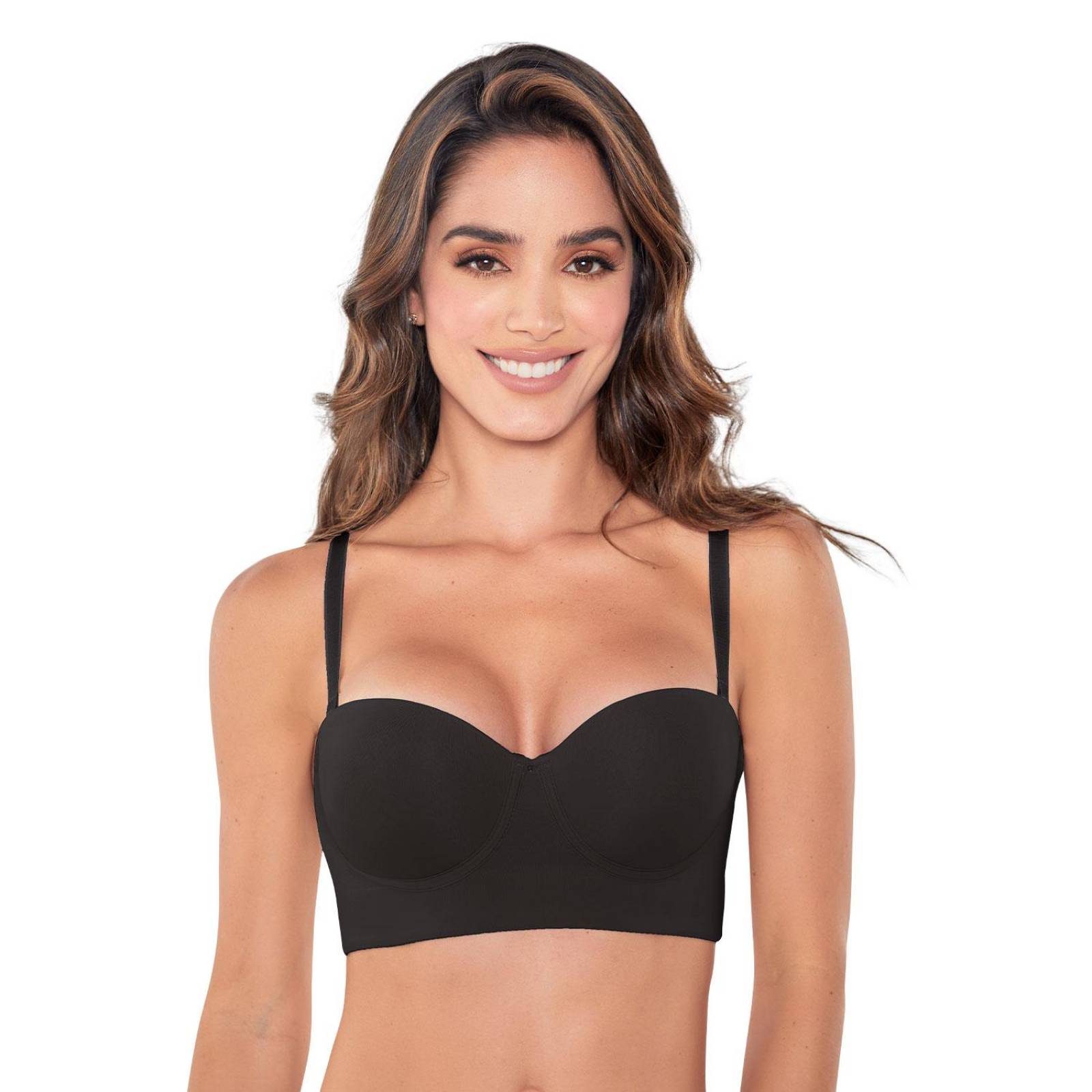 Brasier Strapless Espalda Ancha con Copa Prehormada Mujer 