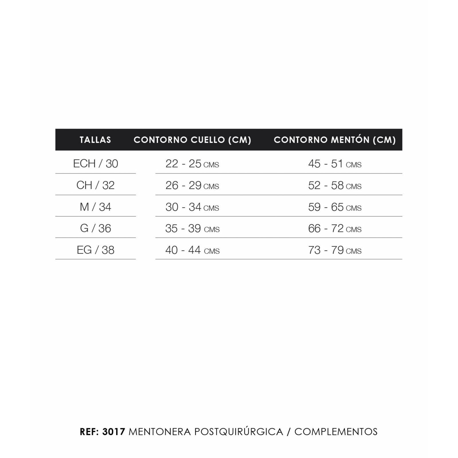 Mentonera Postoperatoria Mujer COCOA CH