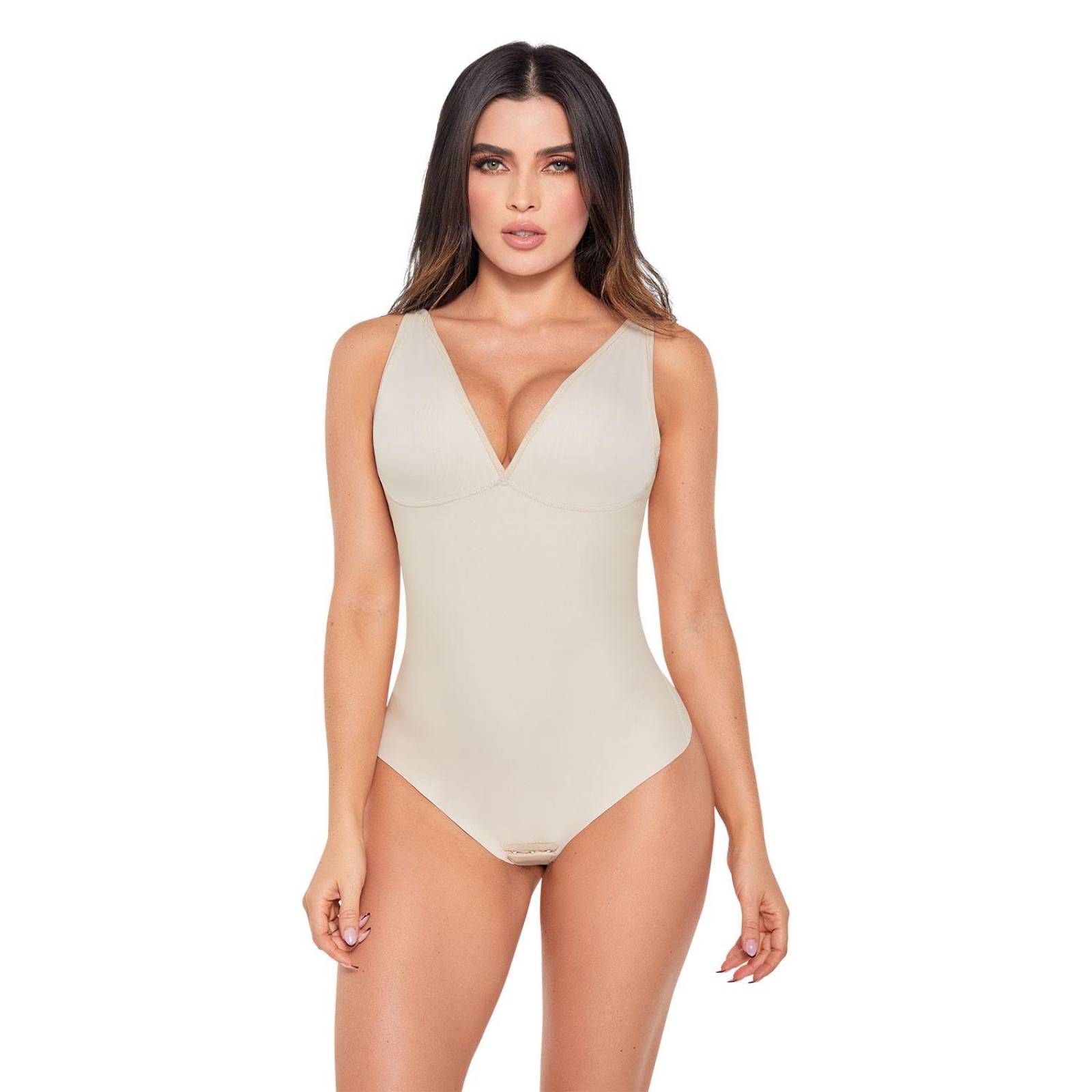 Faja Tipo Body Escote en V Seamless Mujer