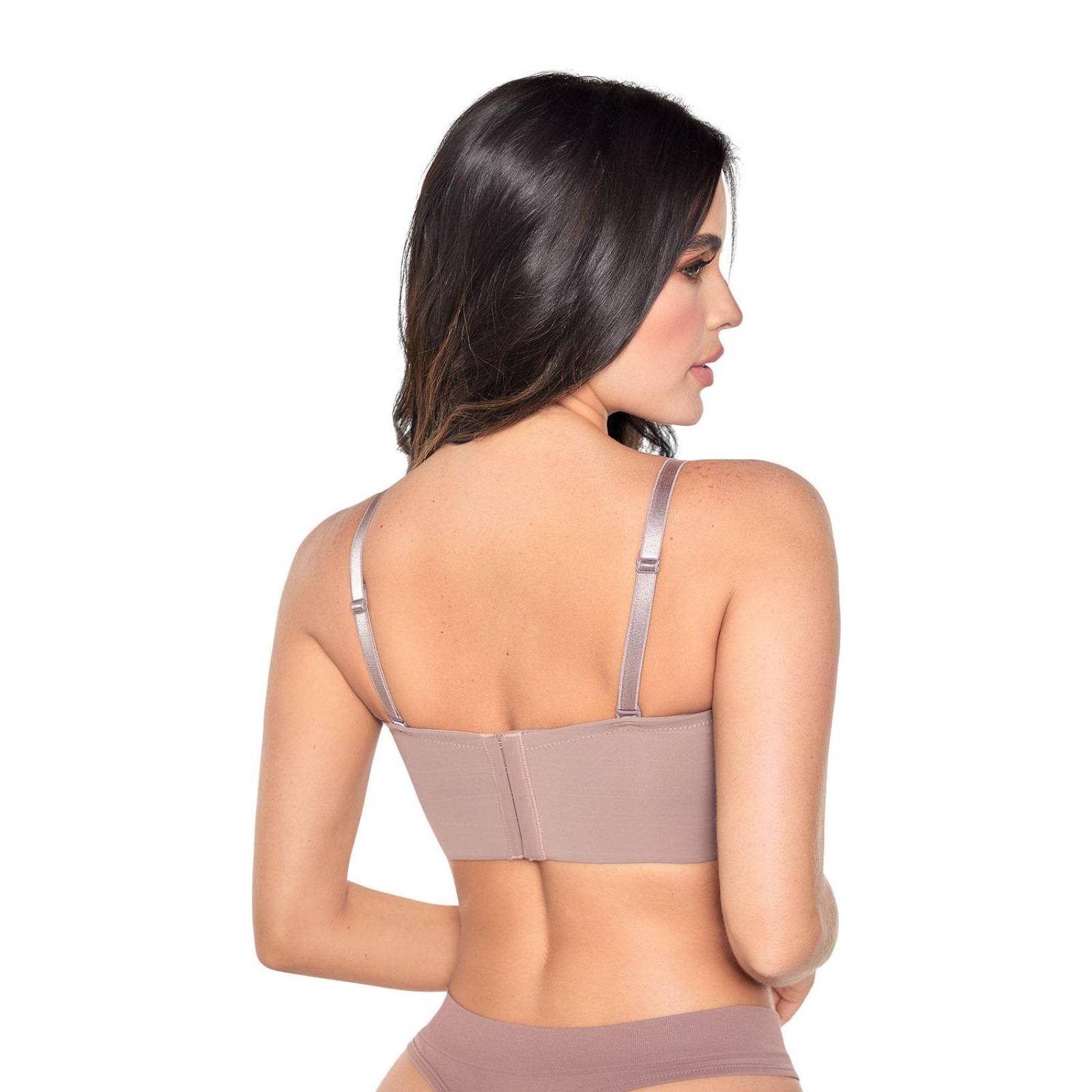 Brasier Strapless Espalda Ancha con Copa Prehormada Mujer