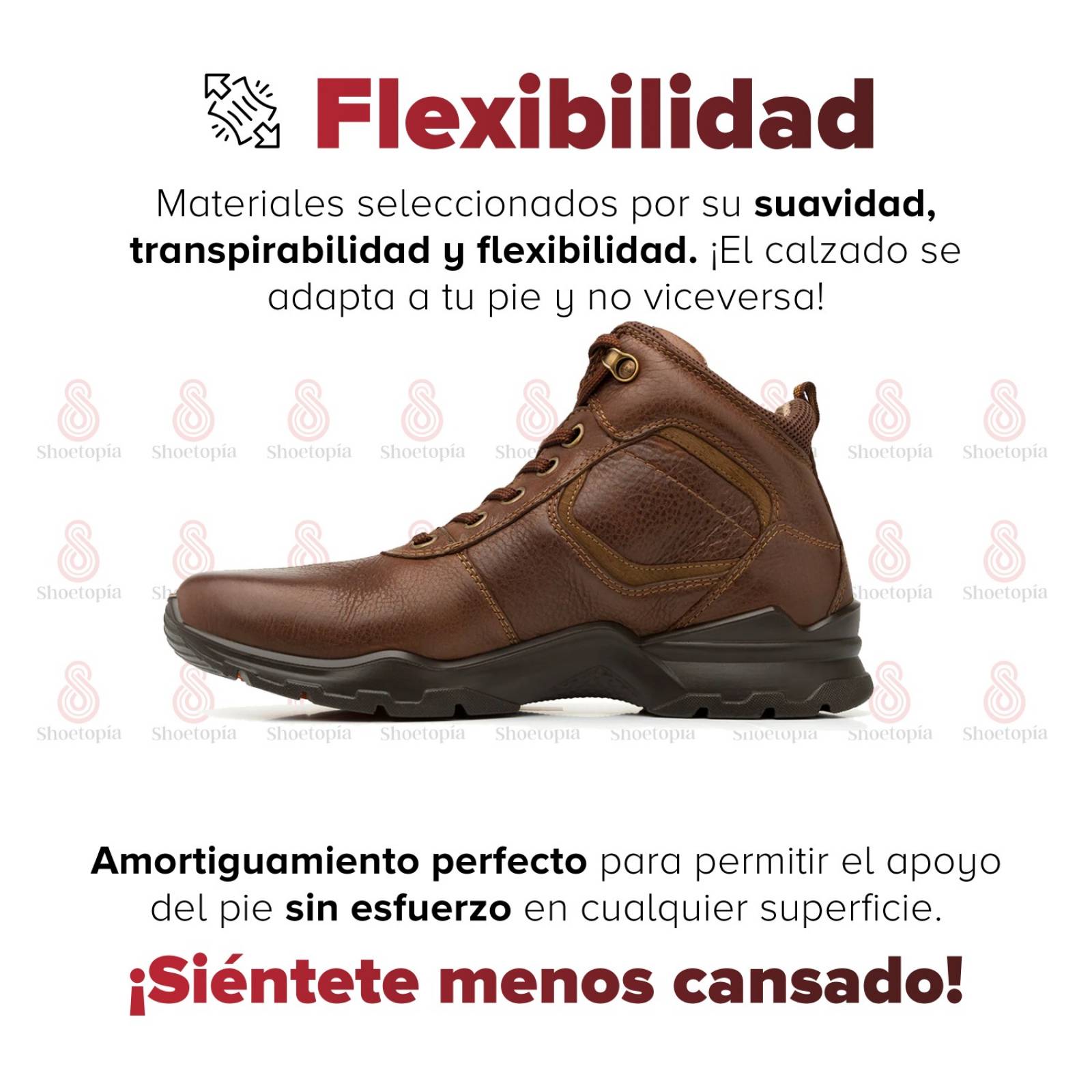 Botín Outdoor Flexi Country Hombre Piel Multitextura - 77802