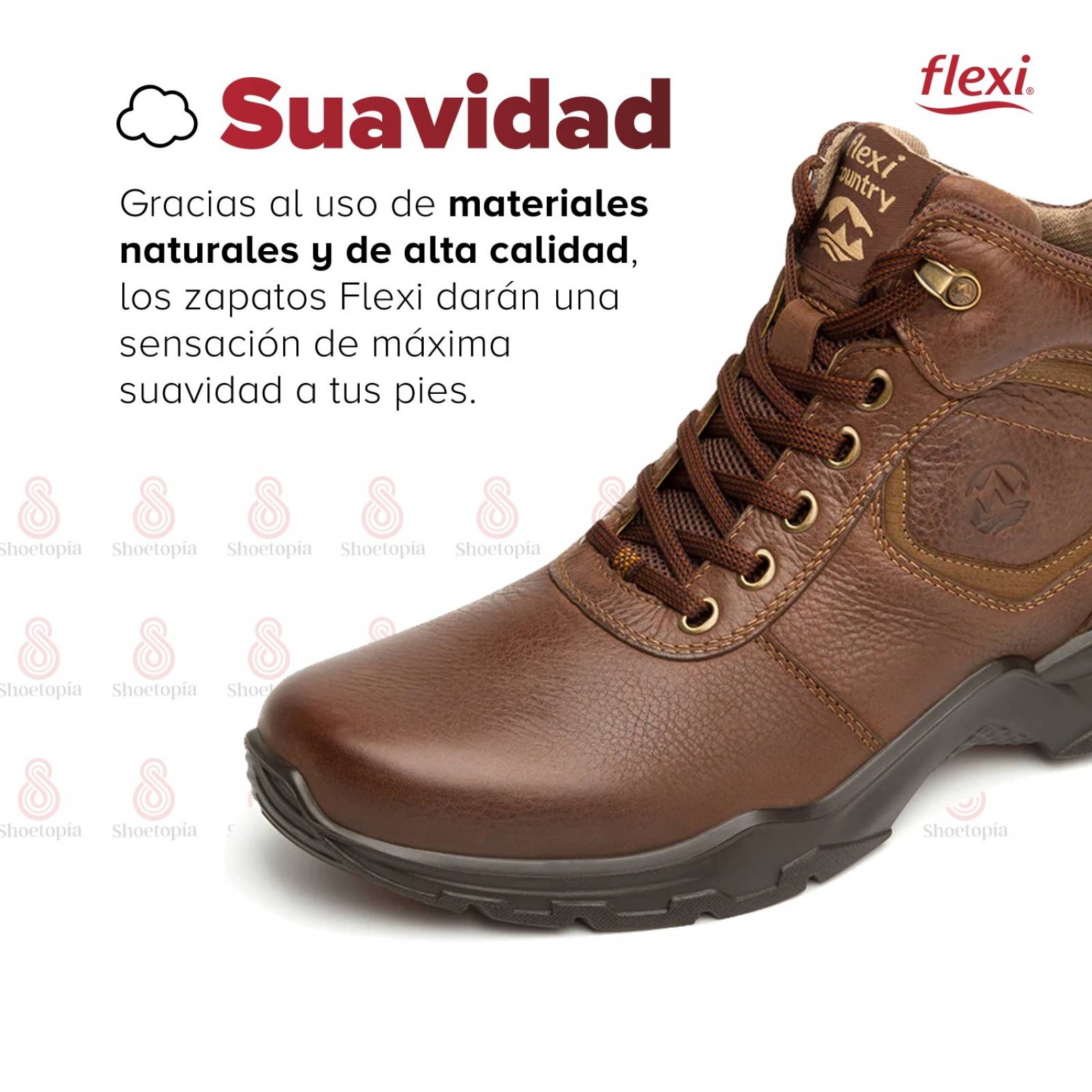 Botín Outdoor Flexi Country Hombre Piel Multitextura - 77802