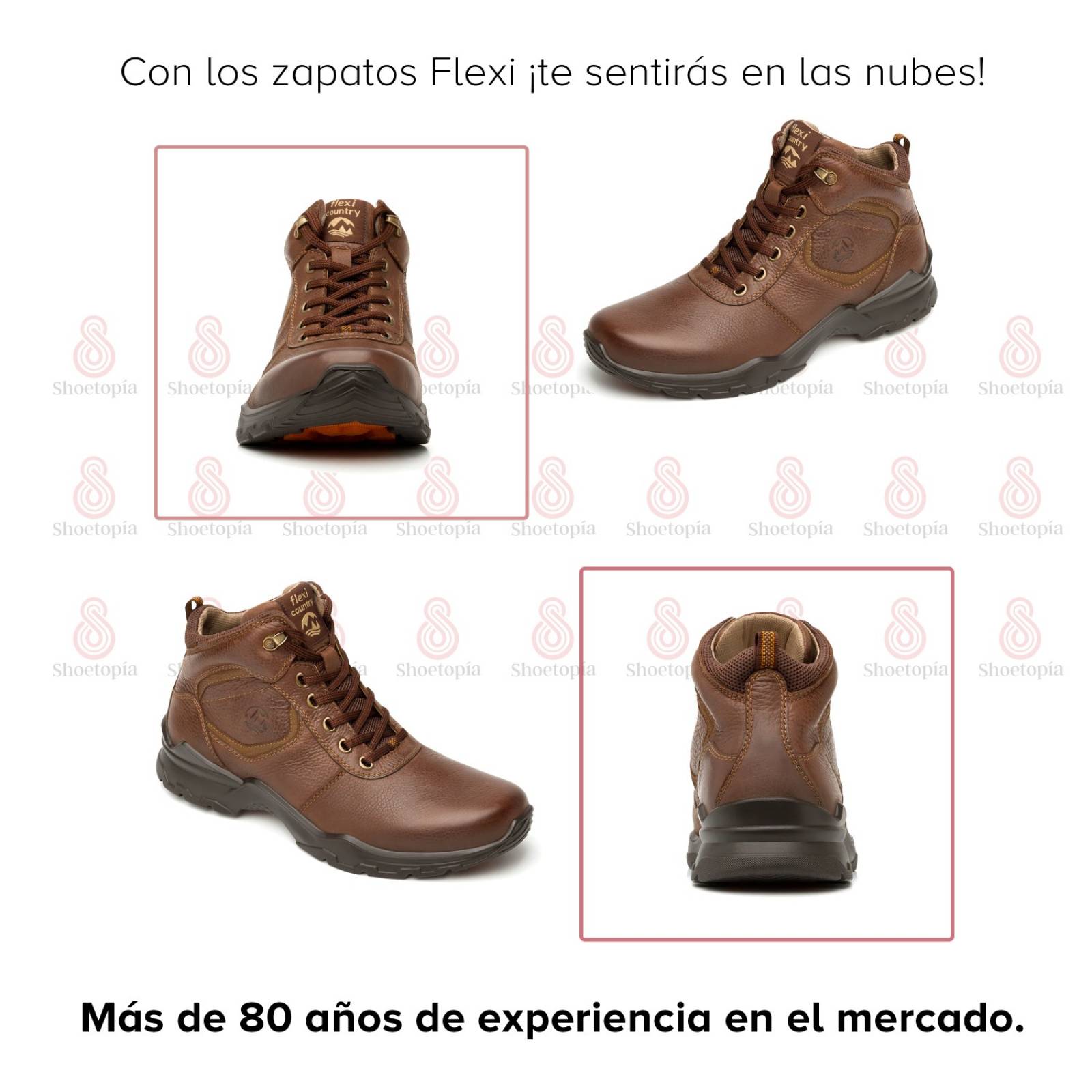 Botín Outdoor Flexi Country Hombre Piel Multitextura - 77802