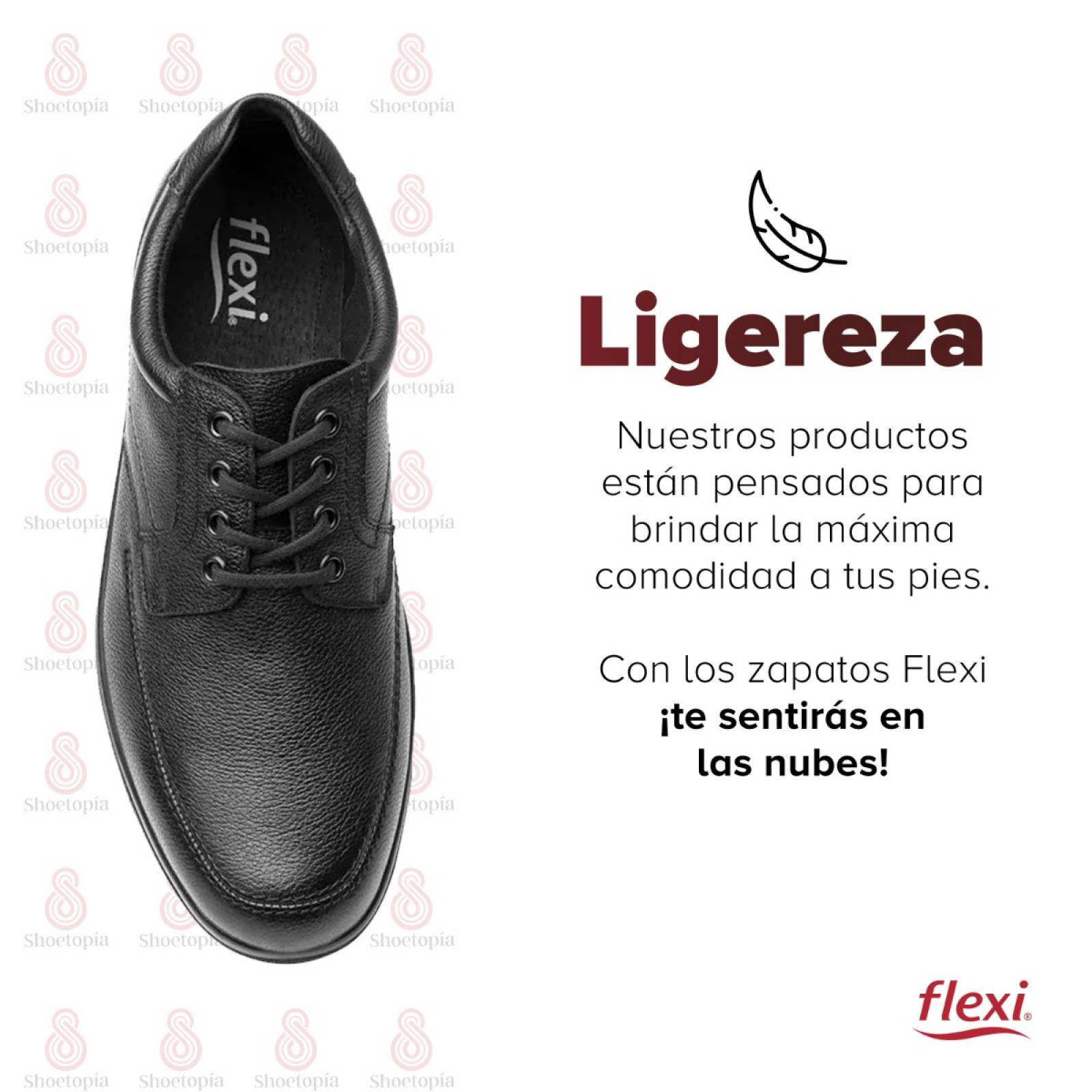 Zapato Flexi Hombre Casual Piel Graneada Y Pespuntes-91607