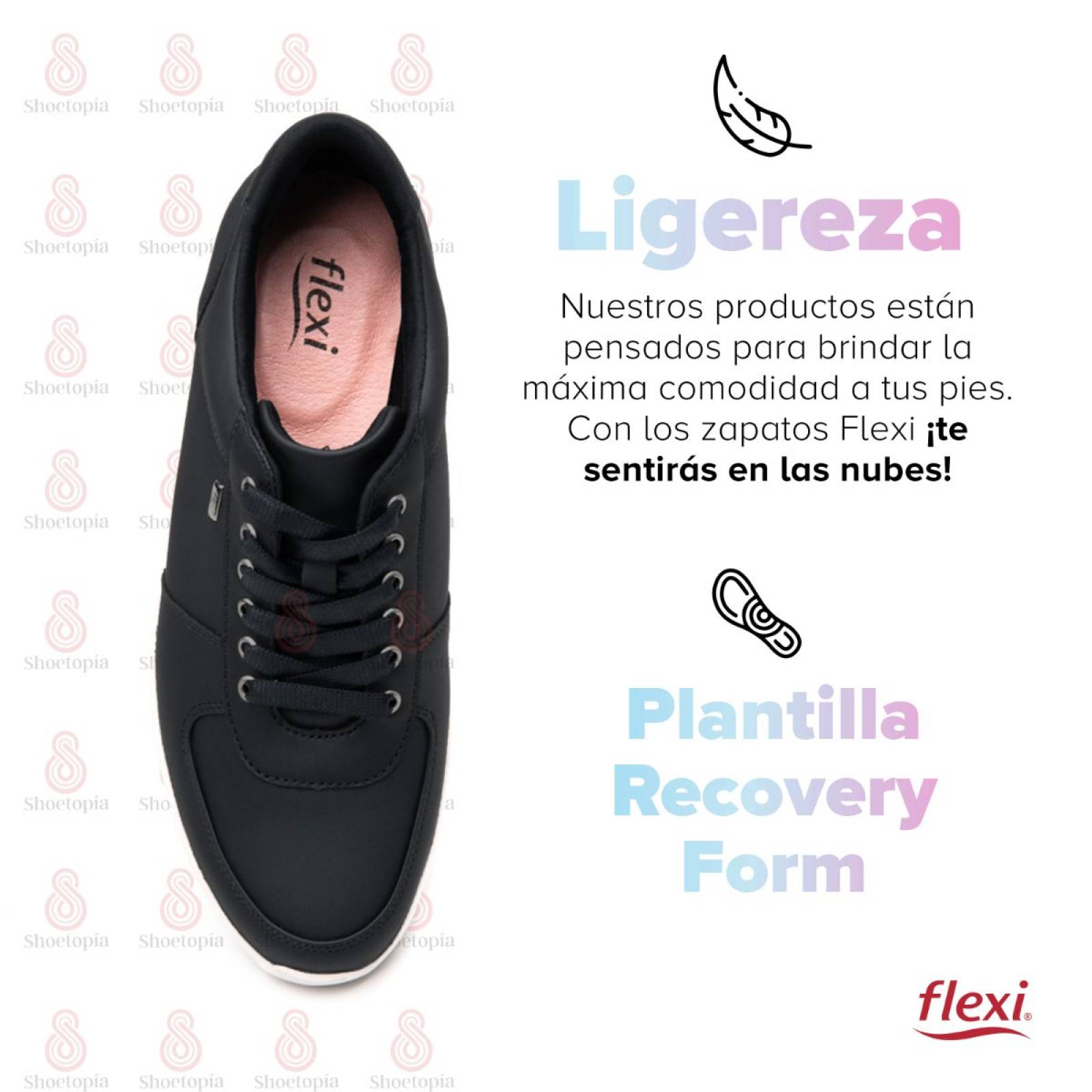 Tenis Flexi Mujer Urbano Plataforma Suela Bicolor - 101001