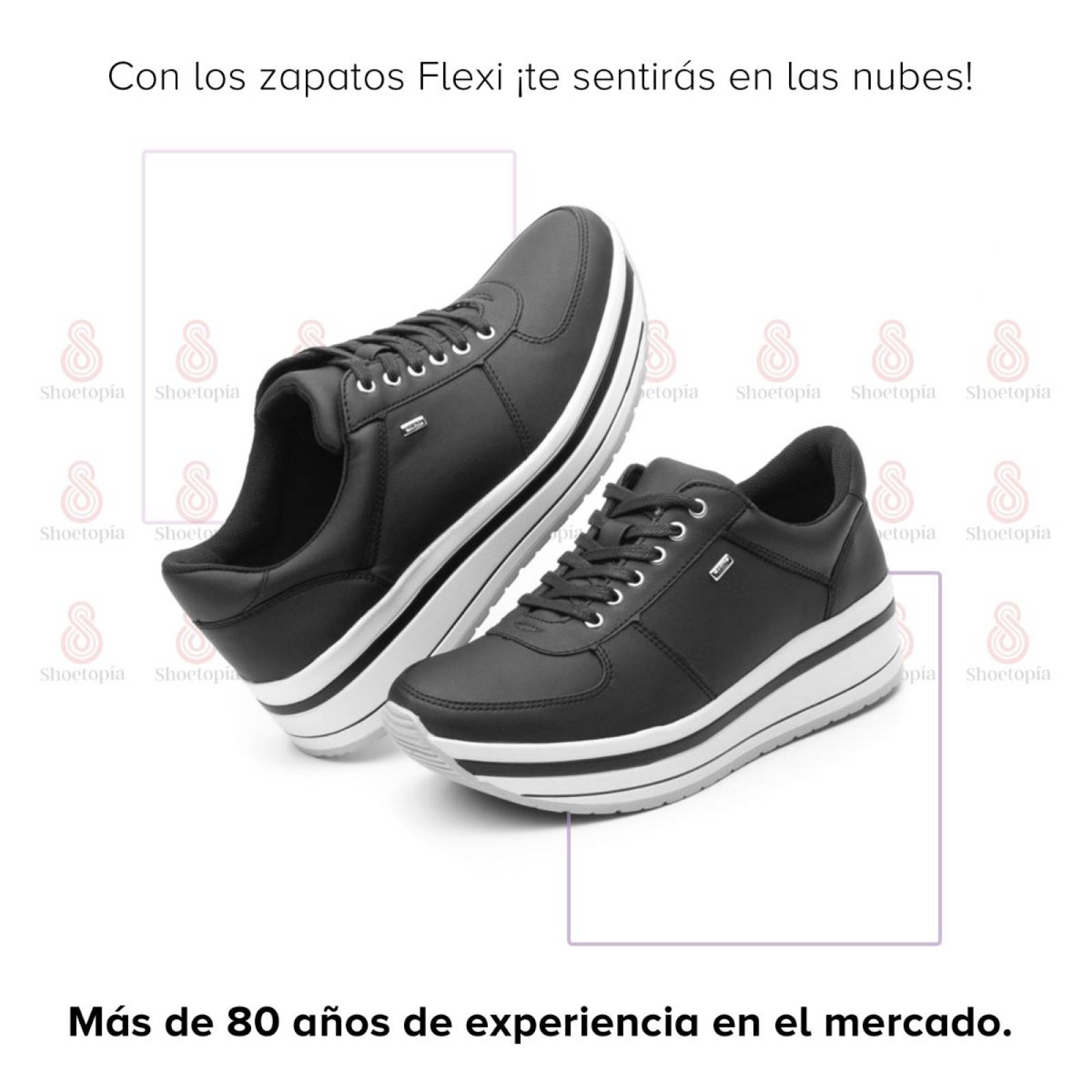 Tenis Flexi Mujer Urbano Plataforma Suela Bicolor - 101001