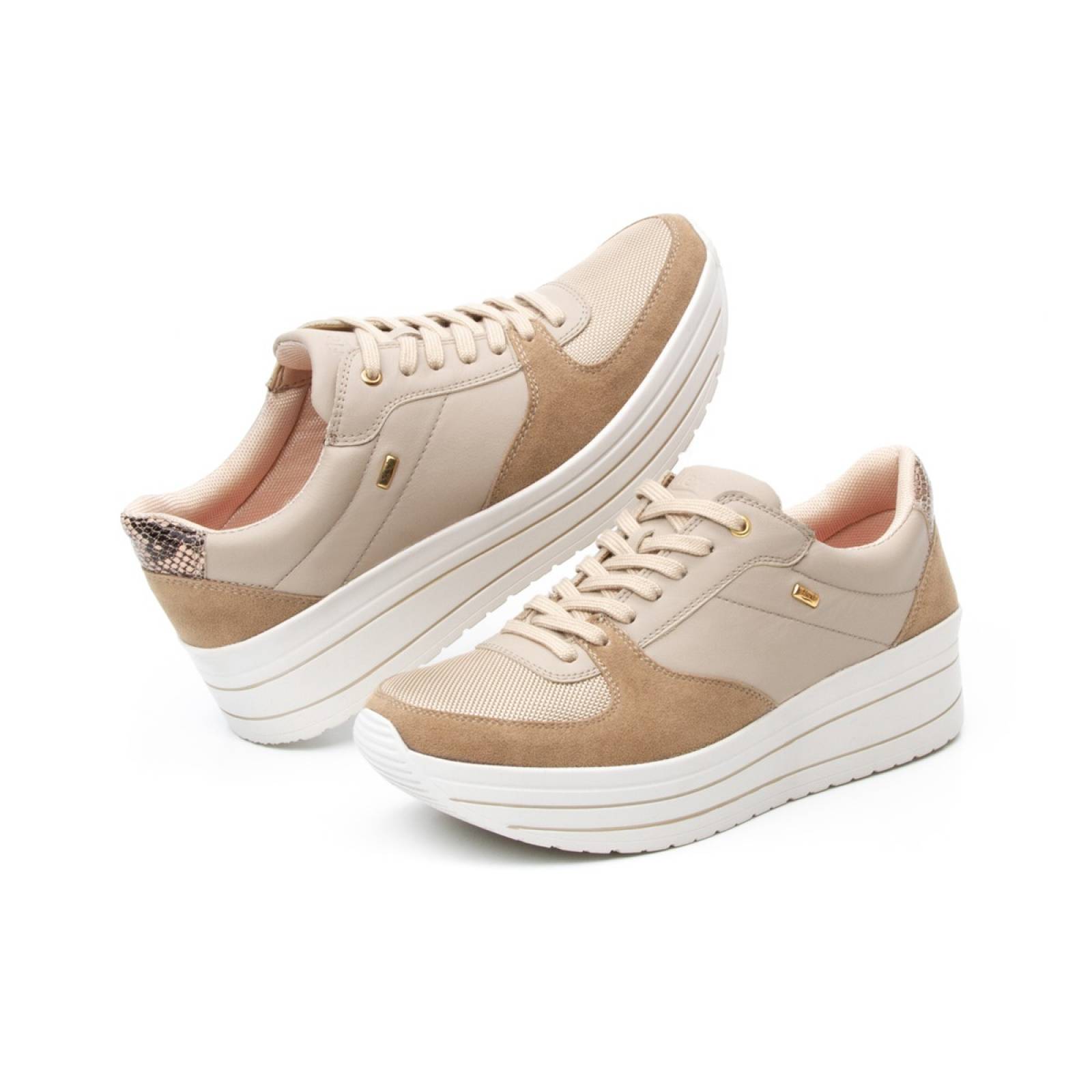Tenis Flexi Plataforma Mujer Bicolor - 101006