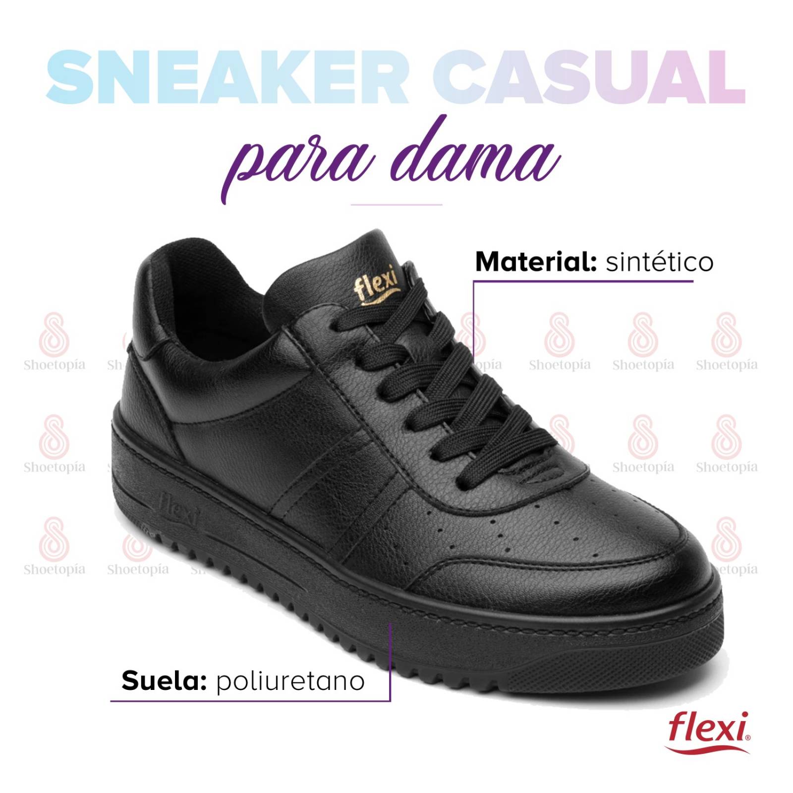 Tenis Sneaker Flexi Mujer Casual Confort -103504