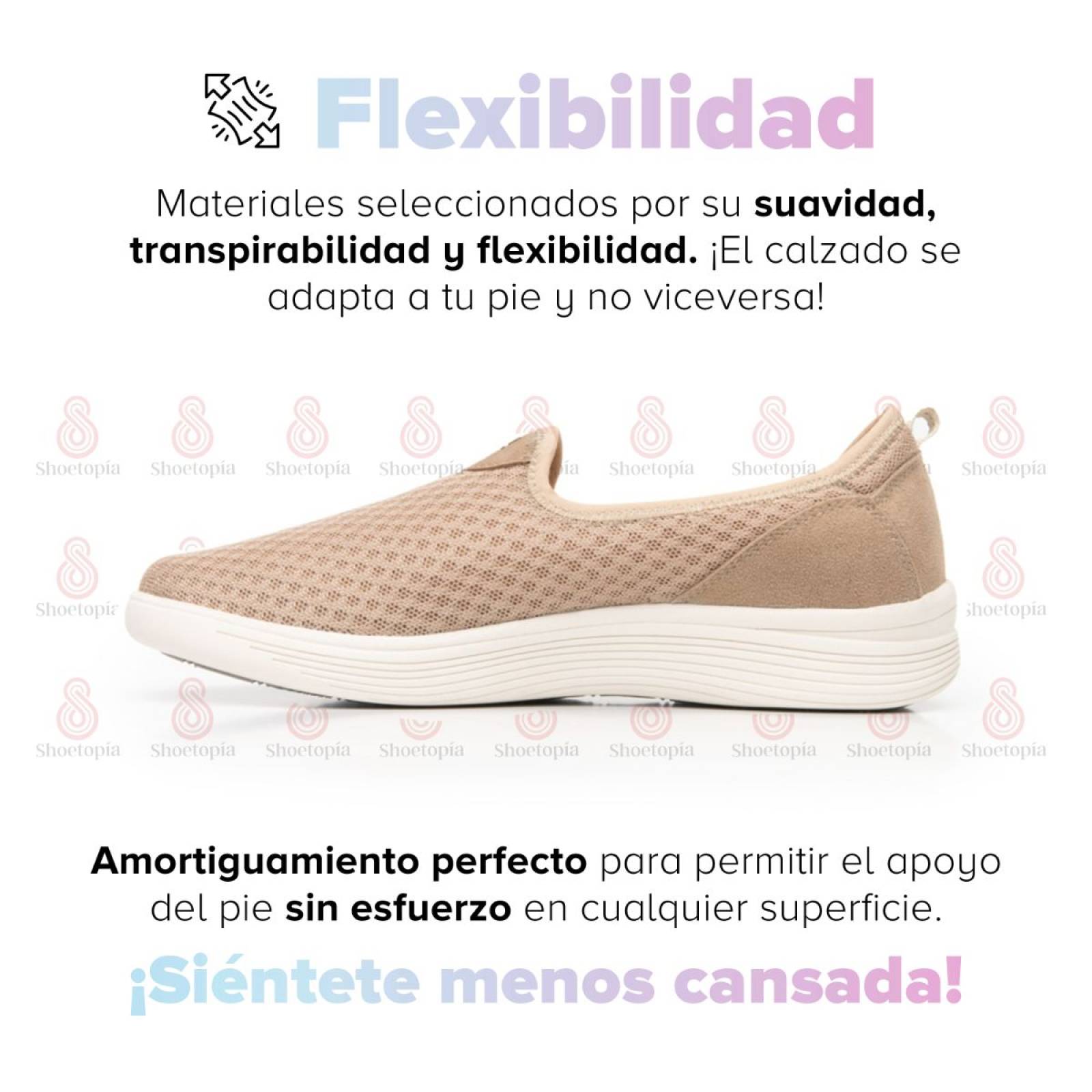 Tenis Mujer Flexi Slip-On con Suela Extra Ligera - 104901