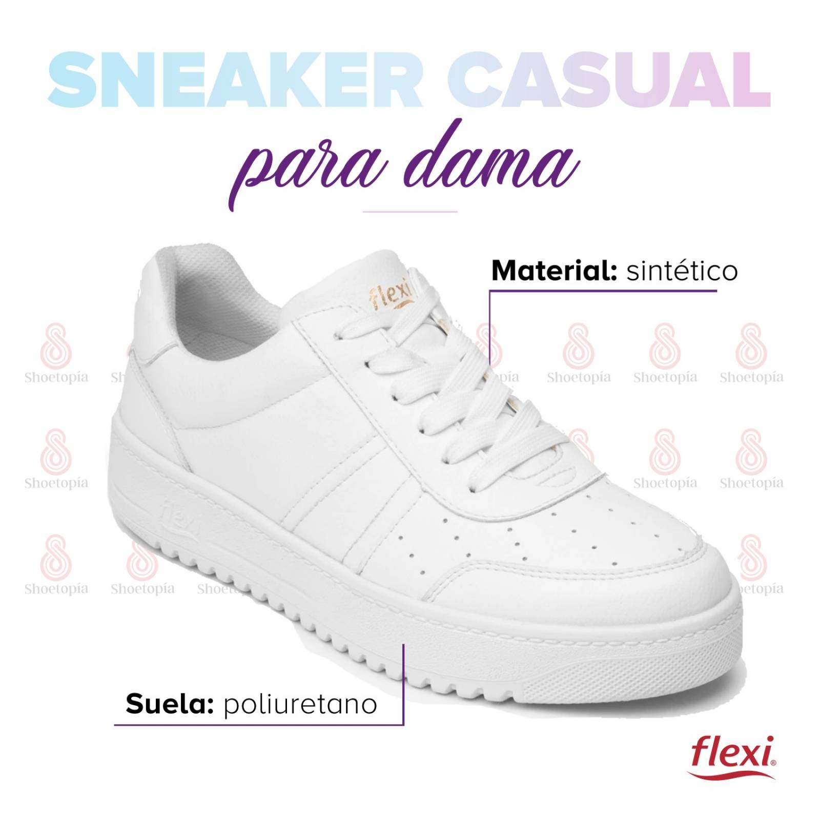Tenis Sneaker Flexi Mujer Casual Confort -103504