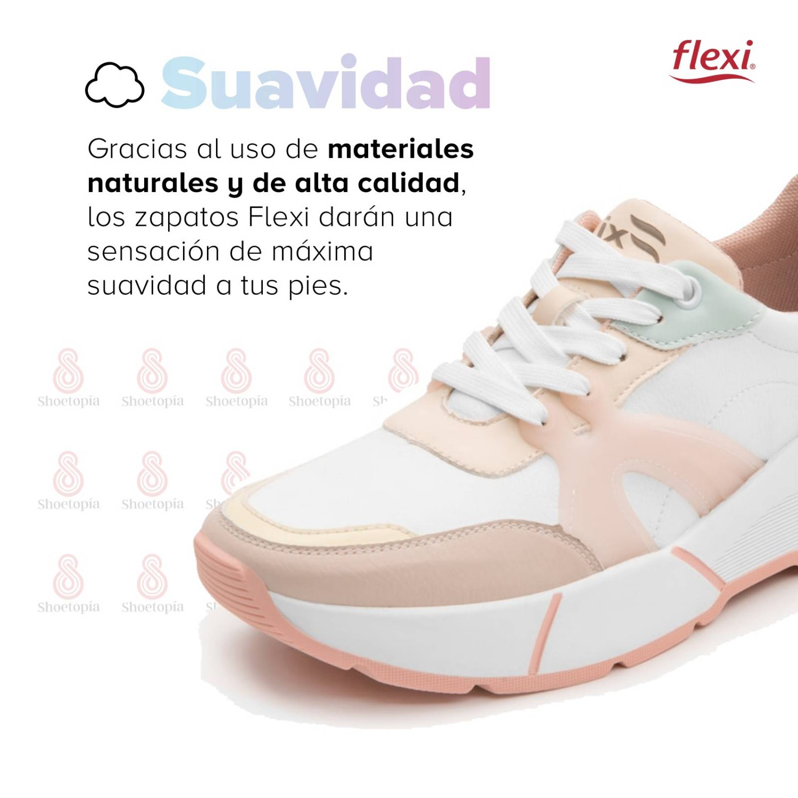 Tenis Plataforma Mujer Flexi Urbano Multicolor - 116401