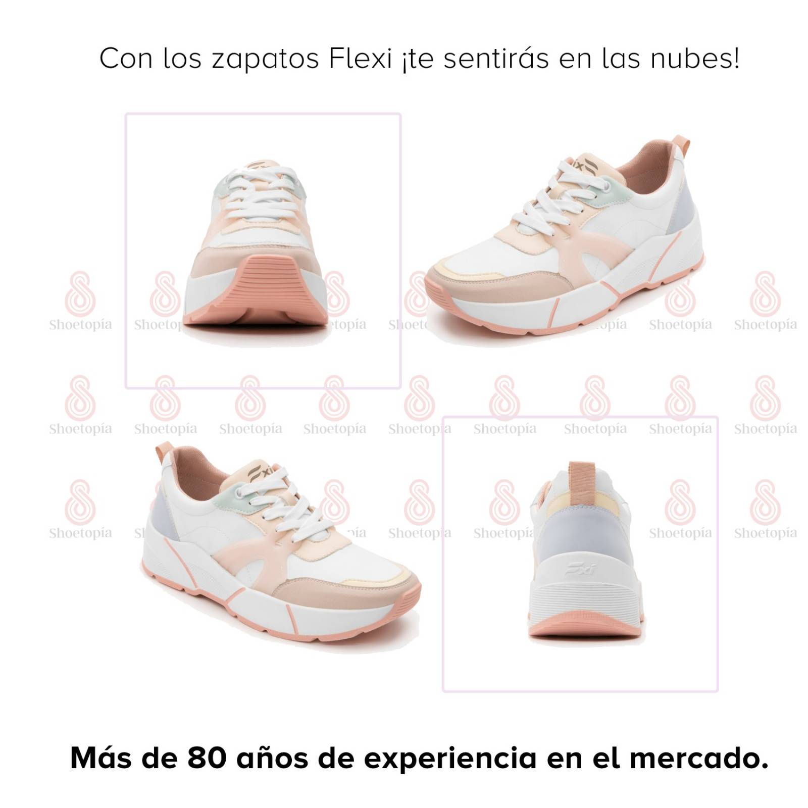 Tenis Plataforma Mujer Flexi Urbano Multicolor - 116401