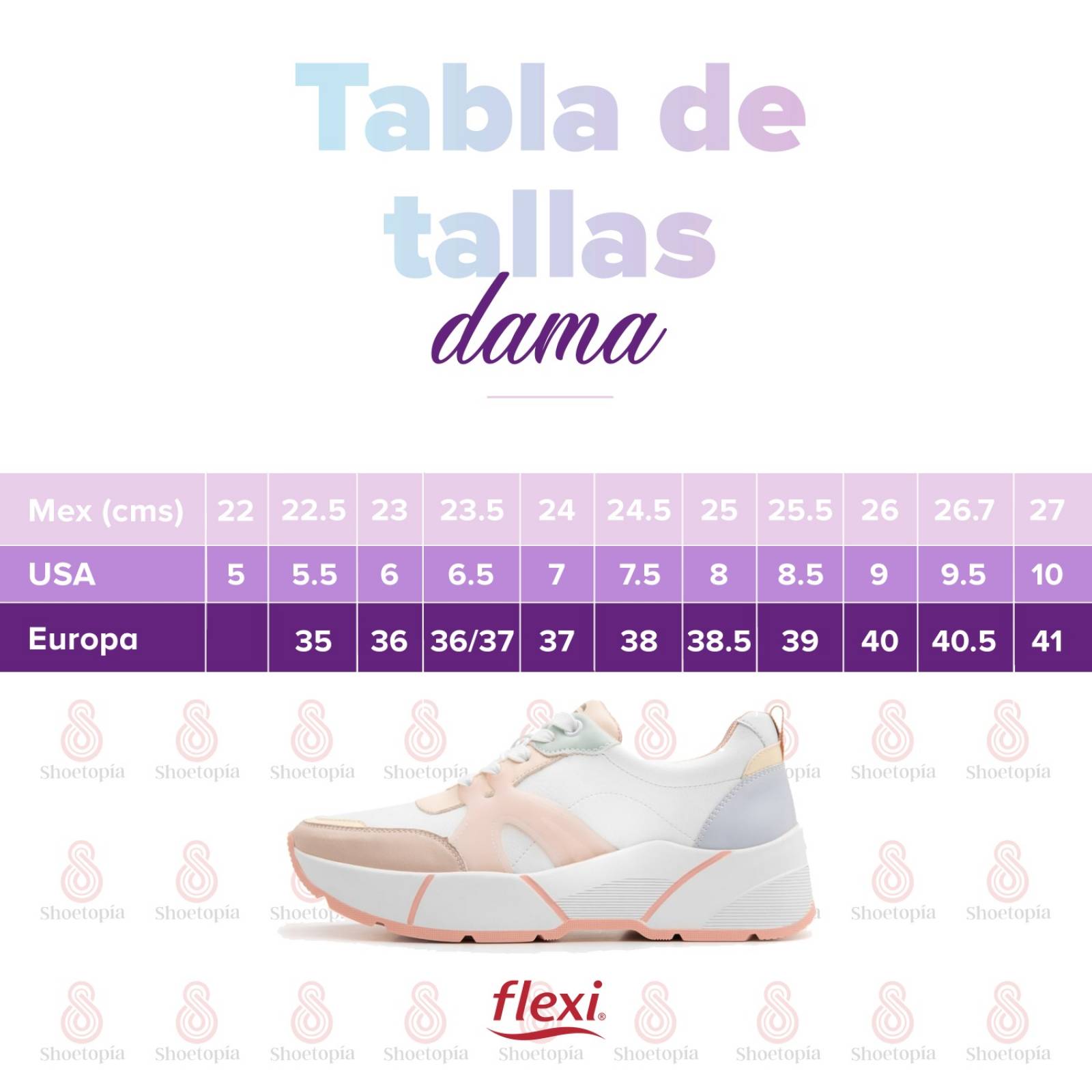 Tenis Plataforma Mujer Flexi Urbano Multicolor - 116401