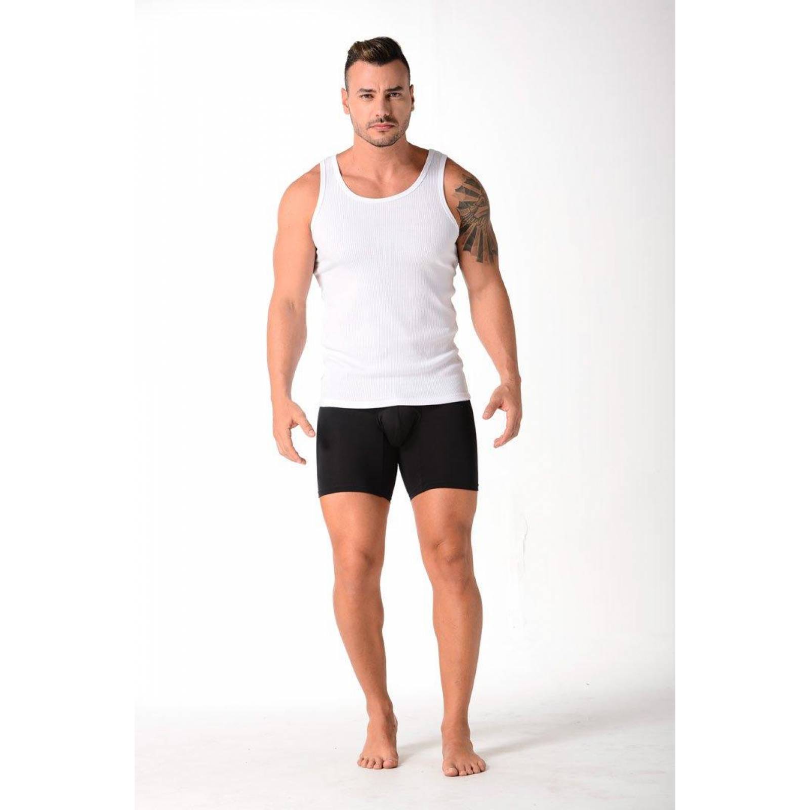 Camiseta Rib Cuello Redondo Manga Sisa (2203) 