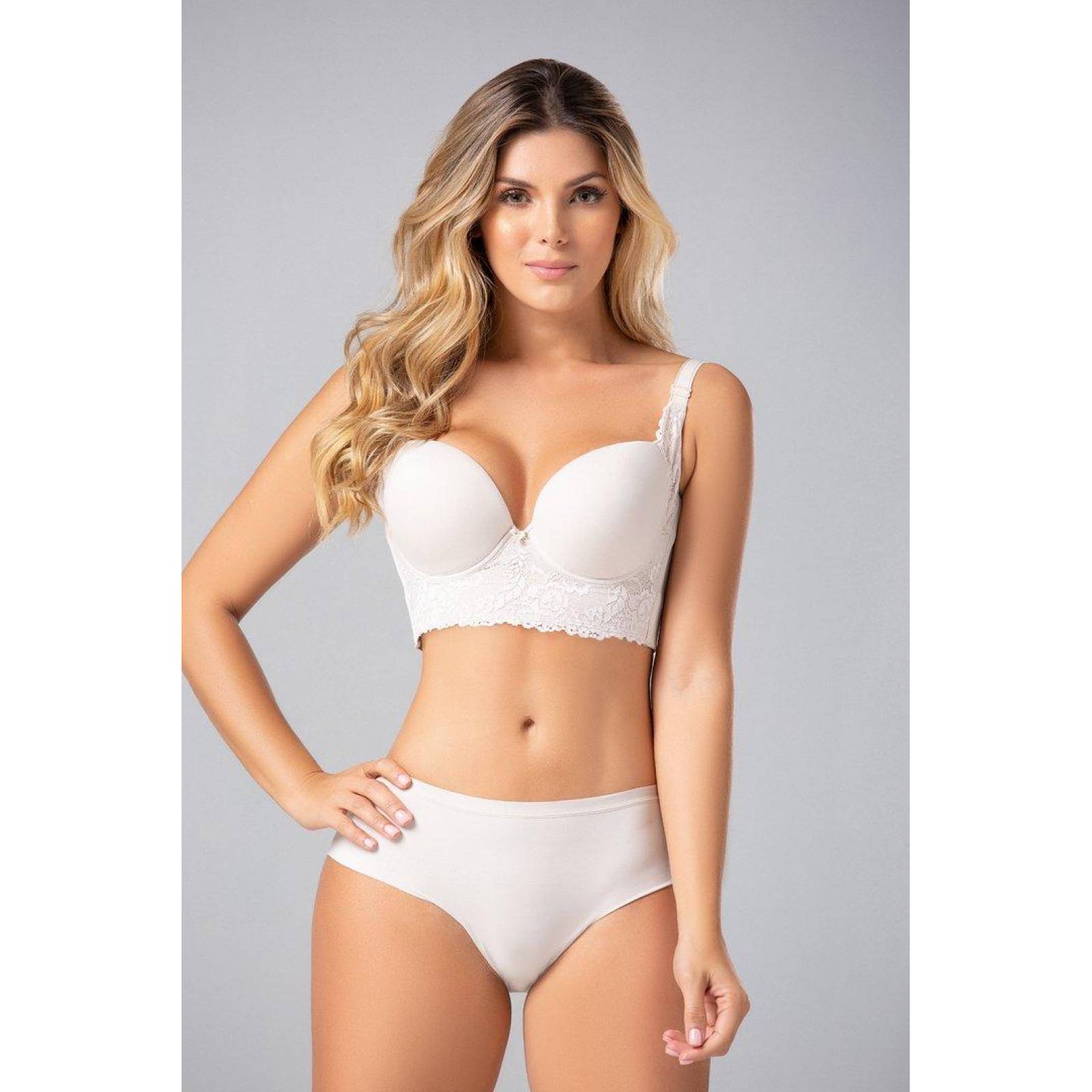 Brassier Copa Completa Microfibra Y Encaje Busto Grande (021644)