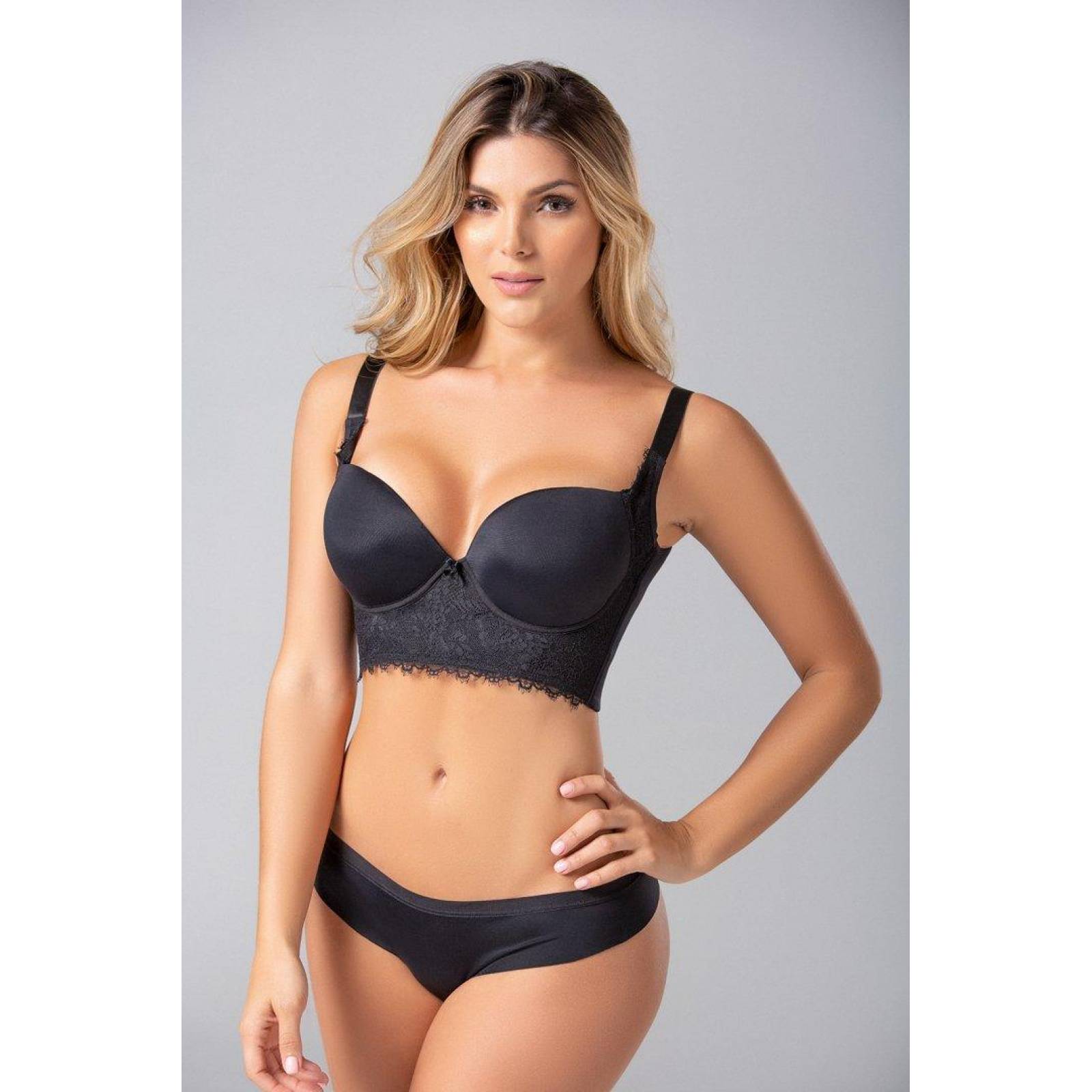 Brassier Copa Completa Microfibra Y Encaje Busto Grande (021644)