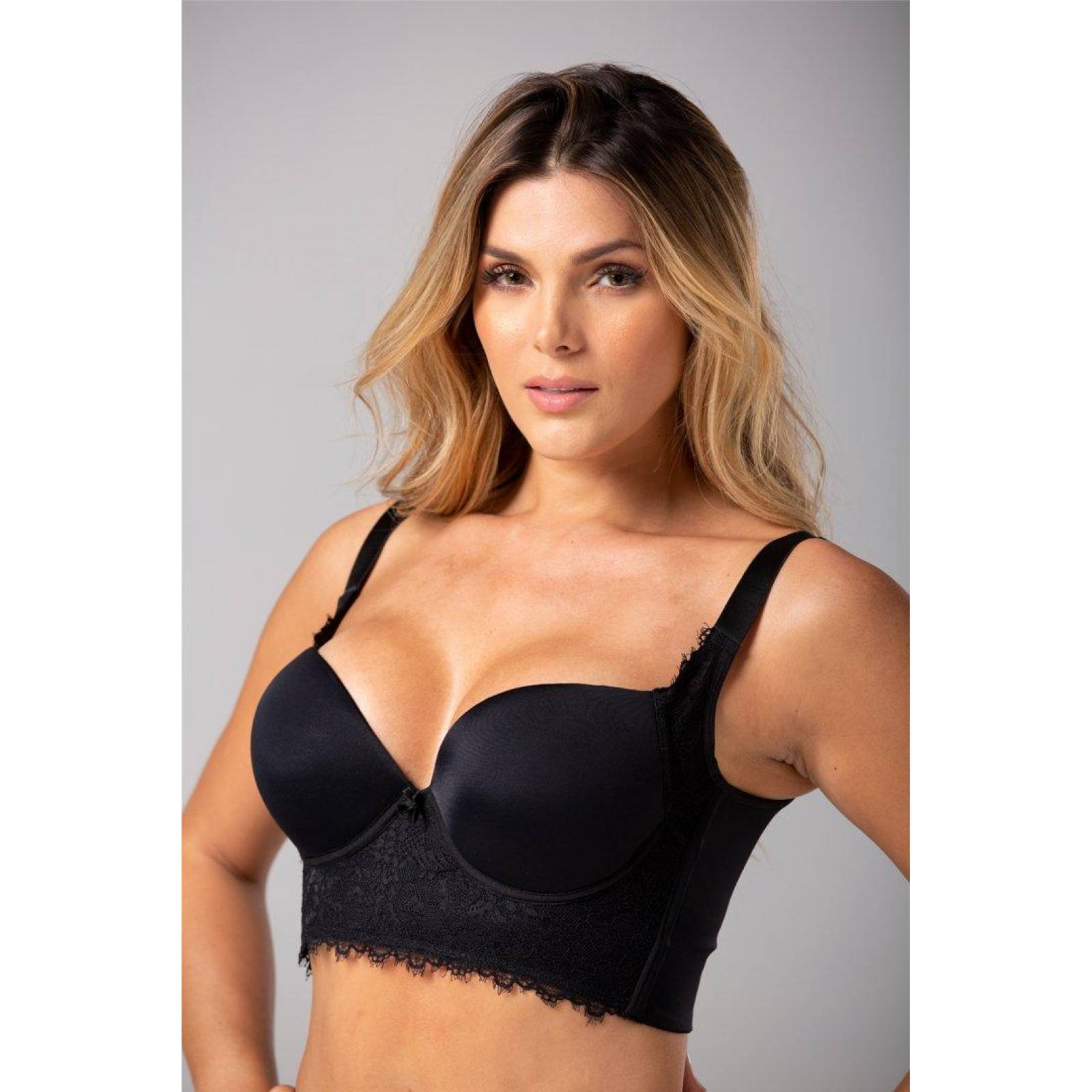 Brassier Copa Completa Microfibra Y Encaje Busto Grande (021644)