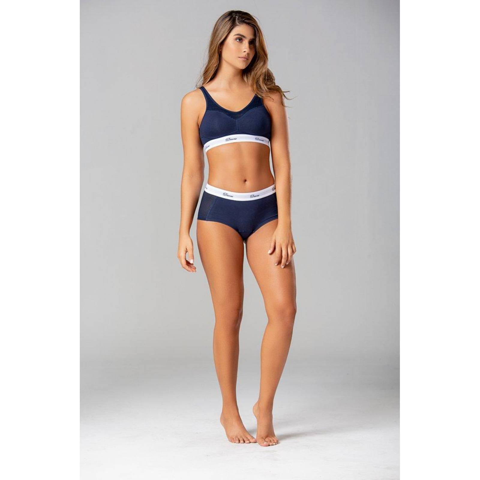 Panty Deportivo Cachetero Algodón / Malla (020071)