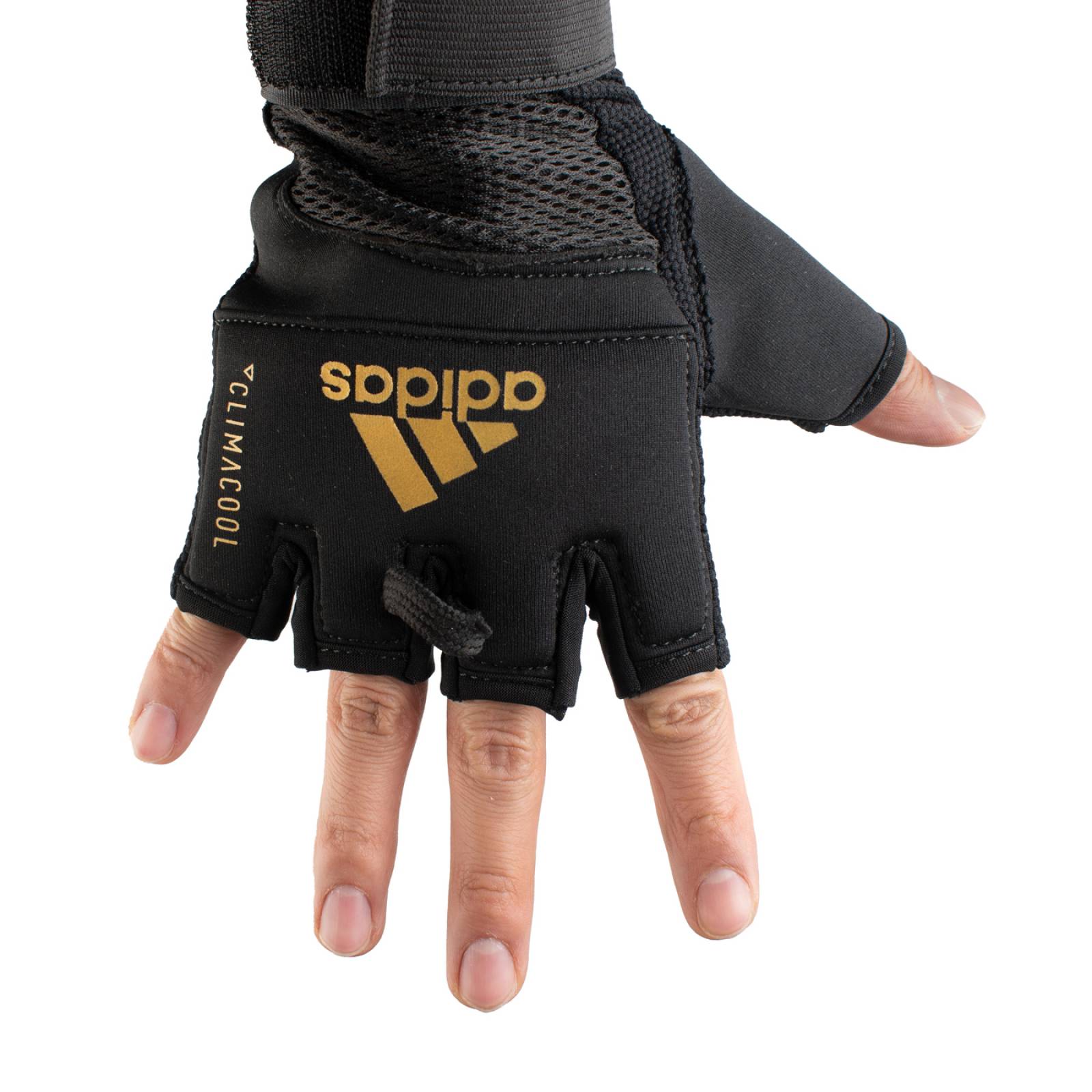 Guantaleta Adidas Unisex Box Negro Dorado ADISBP014BLK