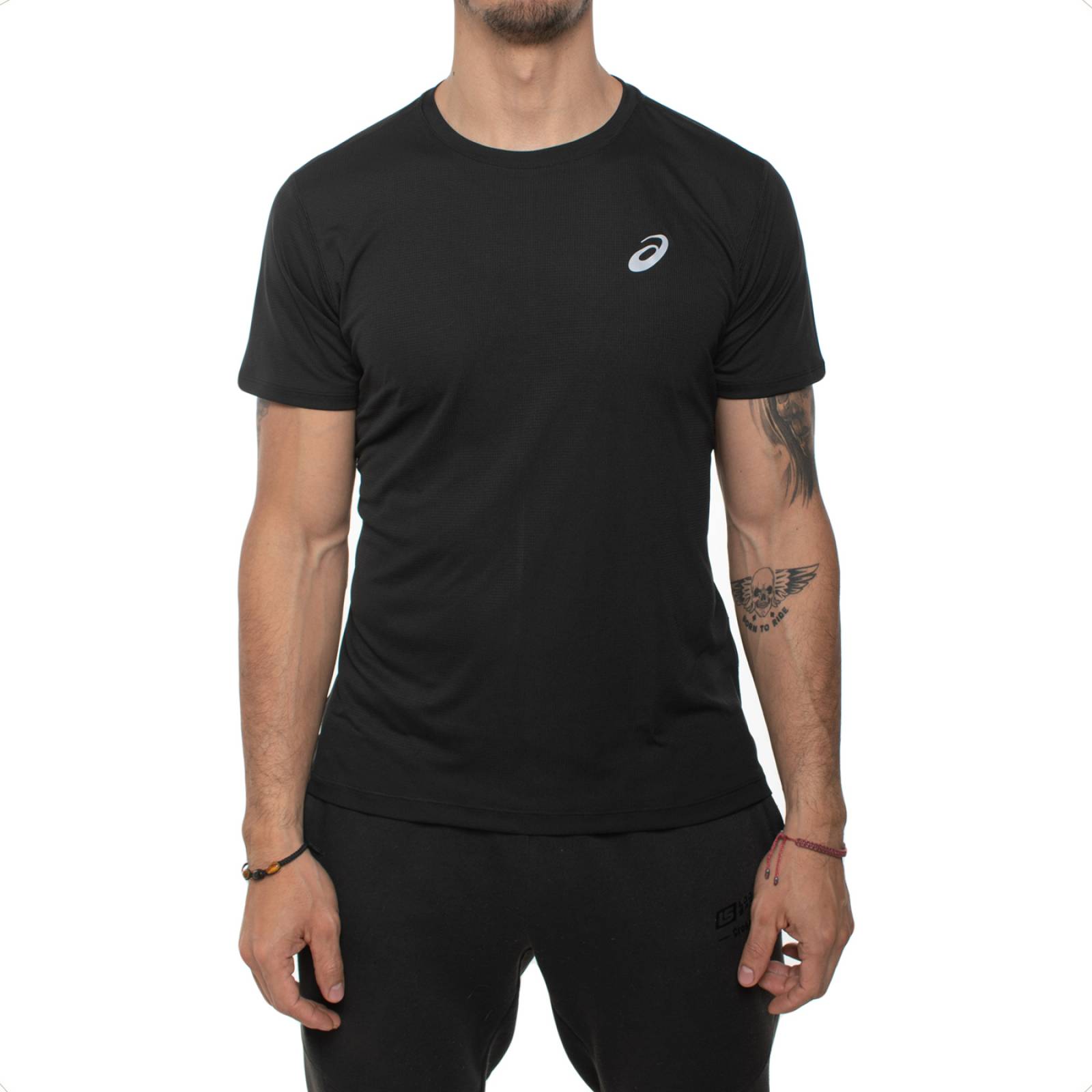 Playera Asics Hombre Silver Ss One Top Negro 2011A006001
