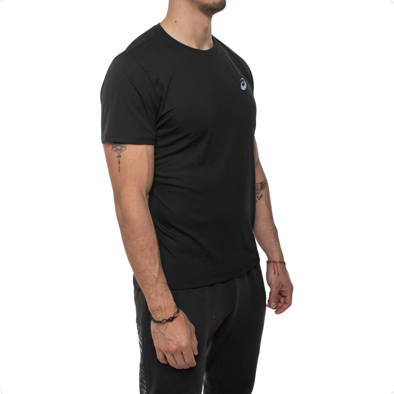Playera Asics Hombre Silver Ss One Top Negro 2011A006001