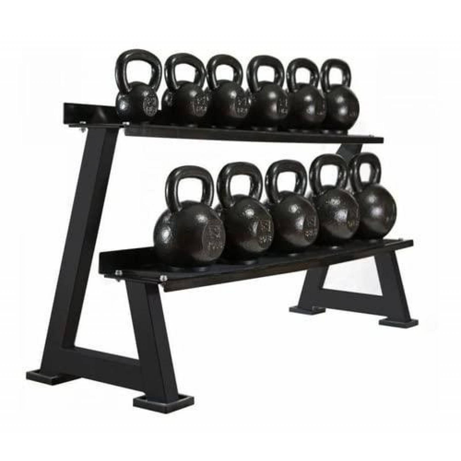 RVT Sports Rack Para Pesas Rusas 2 Niveles Kettlebells Gym Crossfitness