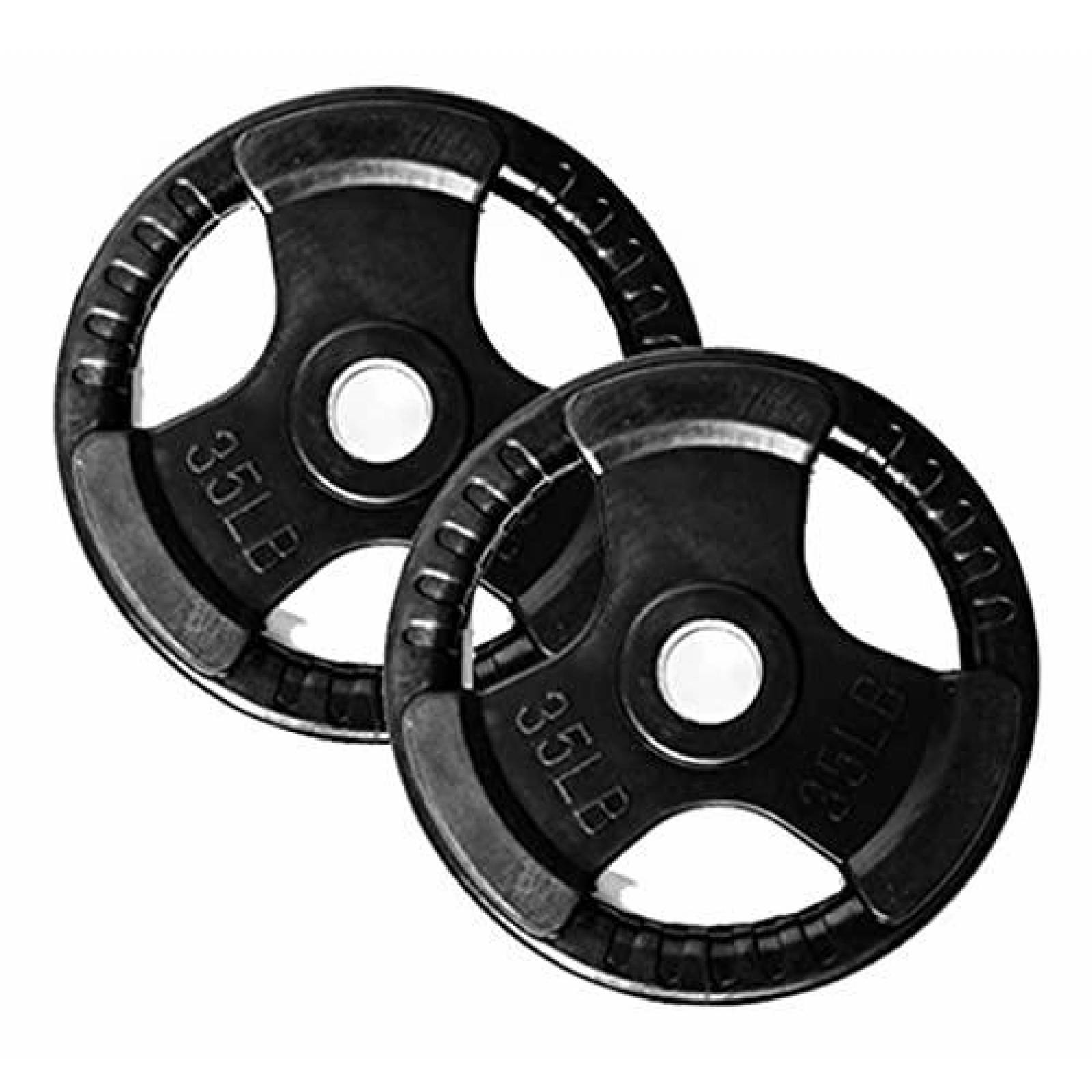 RVT Sports Par De Discos Olímpicos De Acero Recubiertos 35 Lbs 