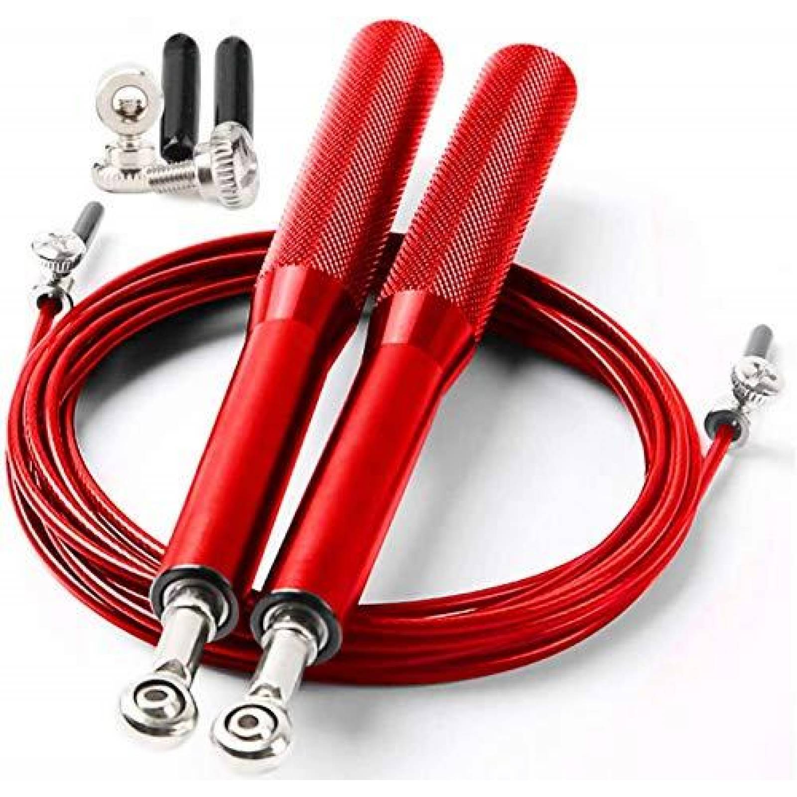 RVT Sports Cuerda Para Saltar Rápida Speed Rope Premium Con Mango De Aluminio (Azul) 