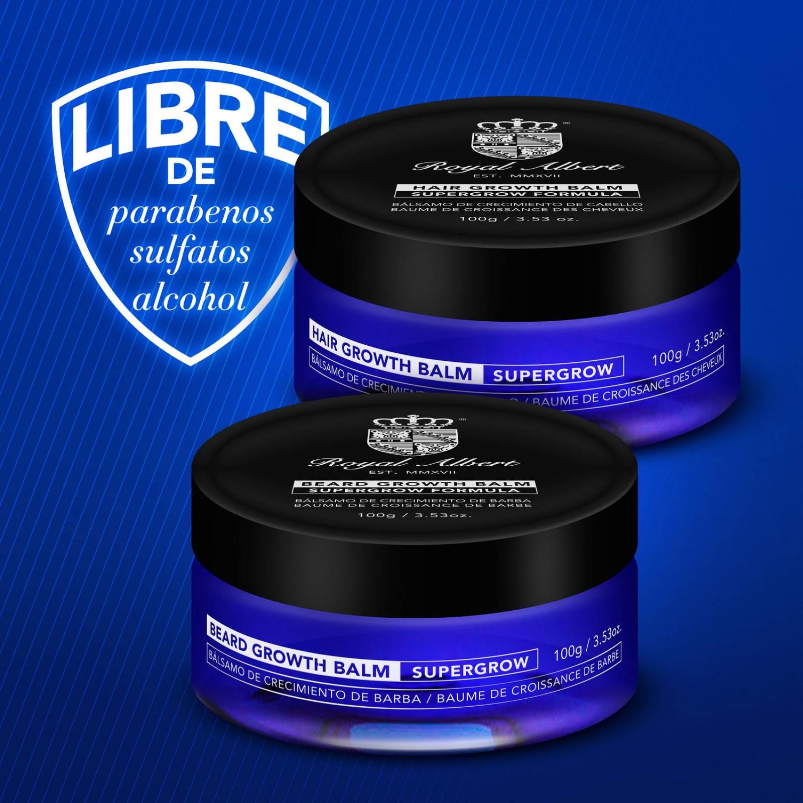 Bálsamo de Crecimiento Barba y Bigote Royal Albert,100g 