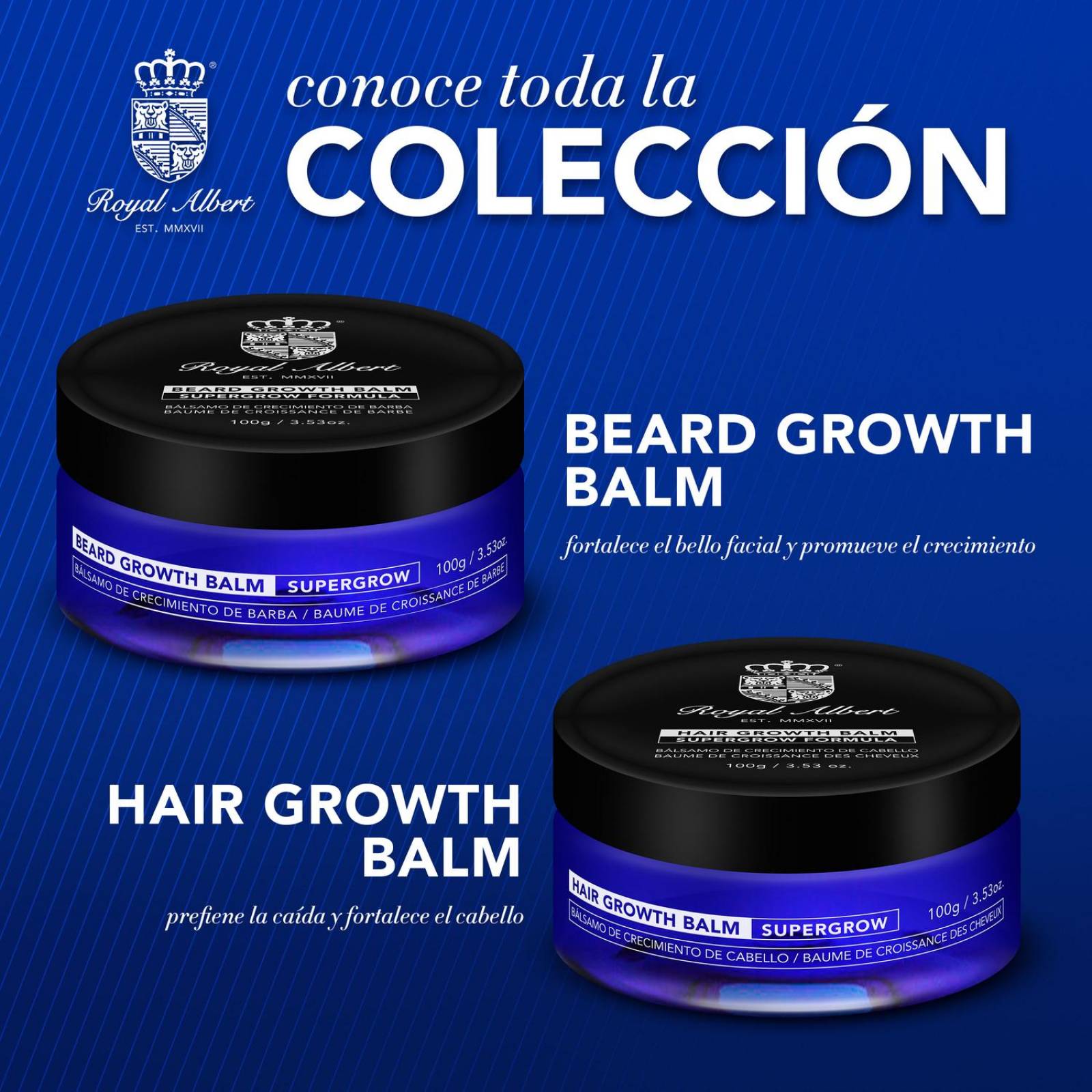 Bálsamo de Crecimiento Barba y Bigote Royal Albert,100g 