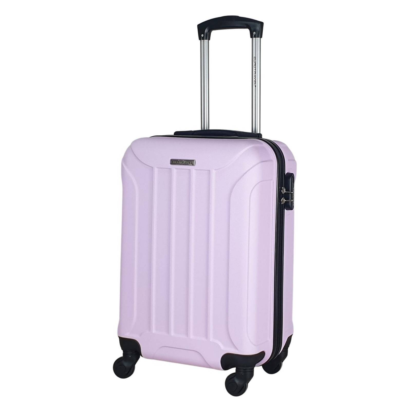 Maleta de Mano Rígida 18 Pulgadas Eurotravel, Resistente ABS Morado